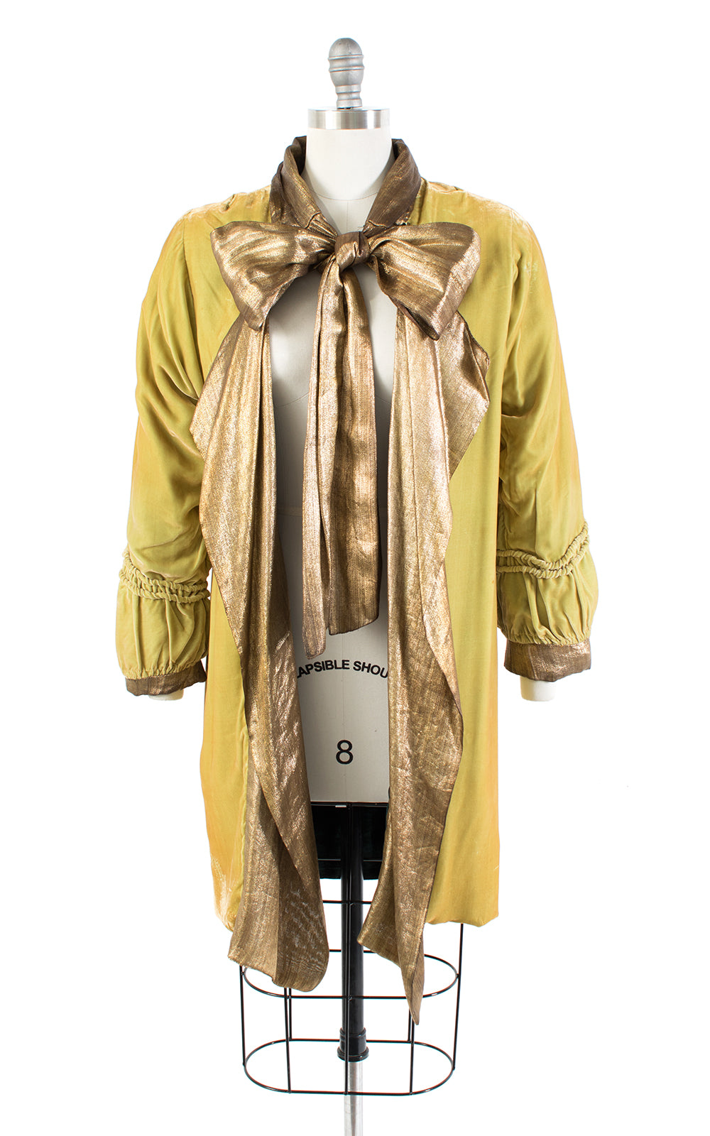 1920s Reversible Gold Lamé & Silk Velvet Coat | small/medium