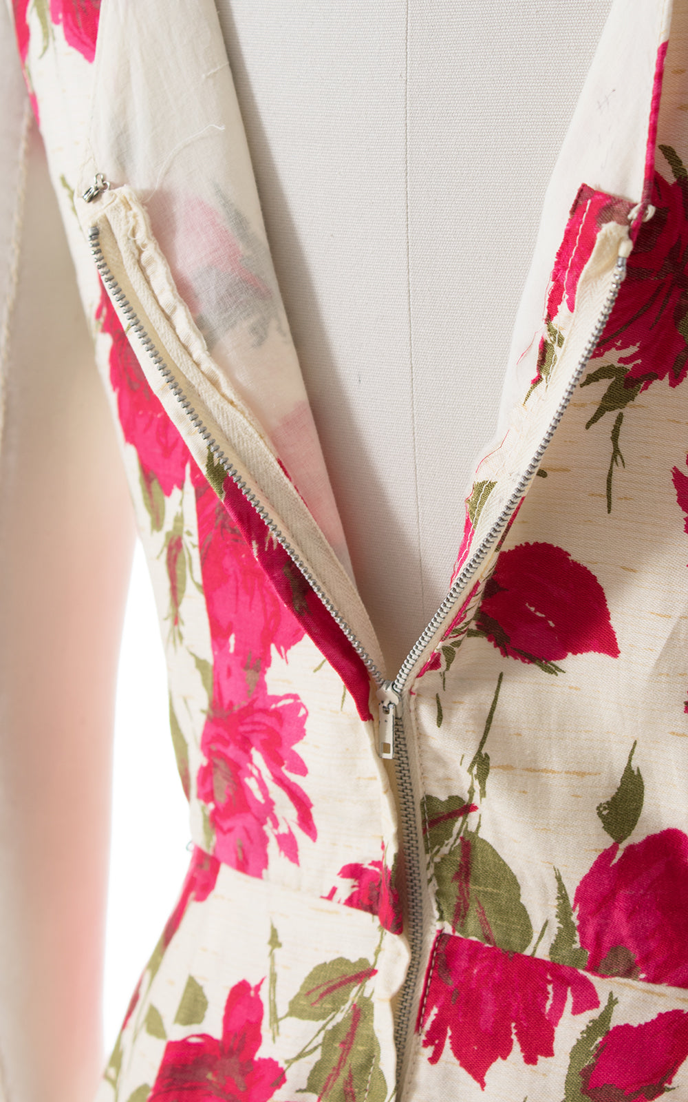1960s Pink Rose Wiggle Dress