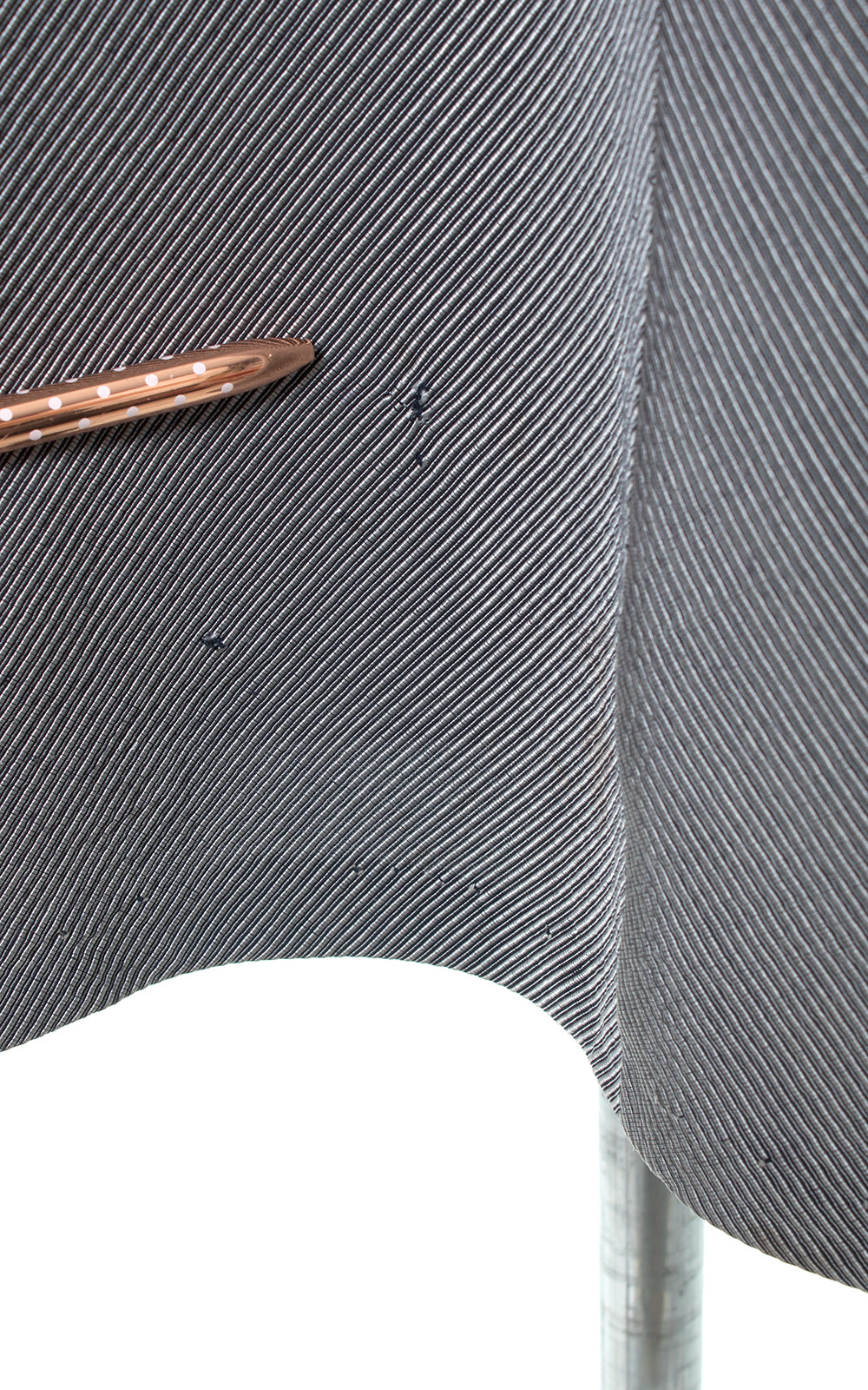 1940s Grey Striped Architectural Blade Runner Secretary Dress