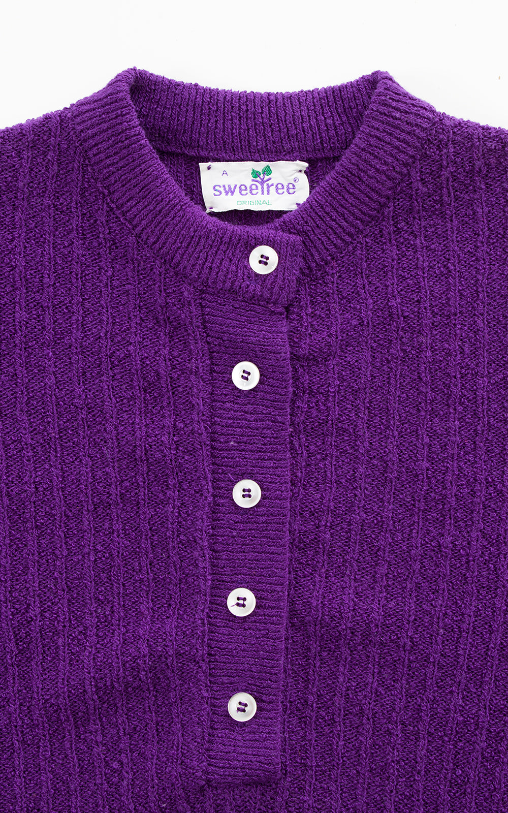 1970s Purple Knit Sweater Top