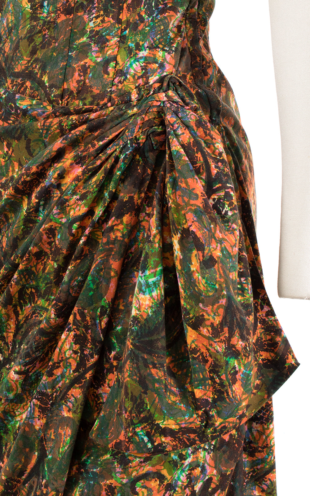 1960s Abstract Printed Cotton Sarong Sundress