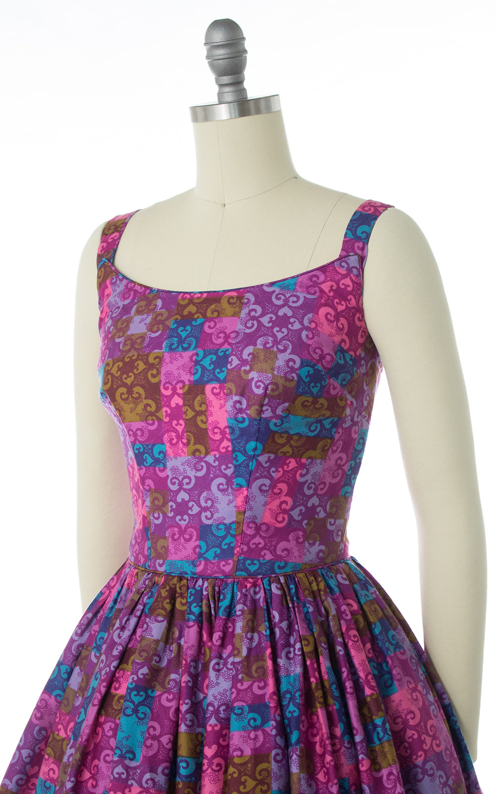 1960s Geometric Printed Cotton Sundress