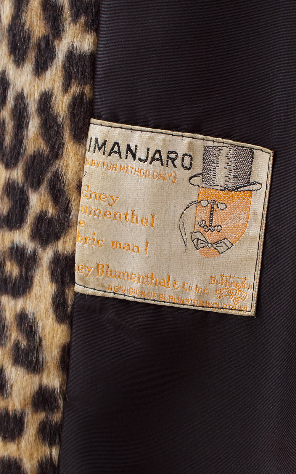 1950s Leopard Print Faux Fur Swing Coat