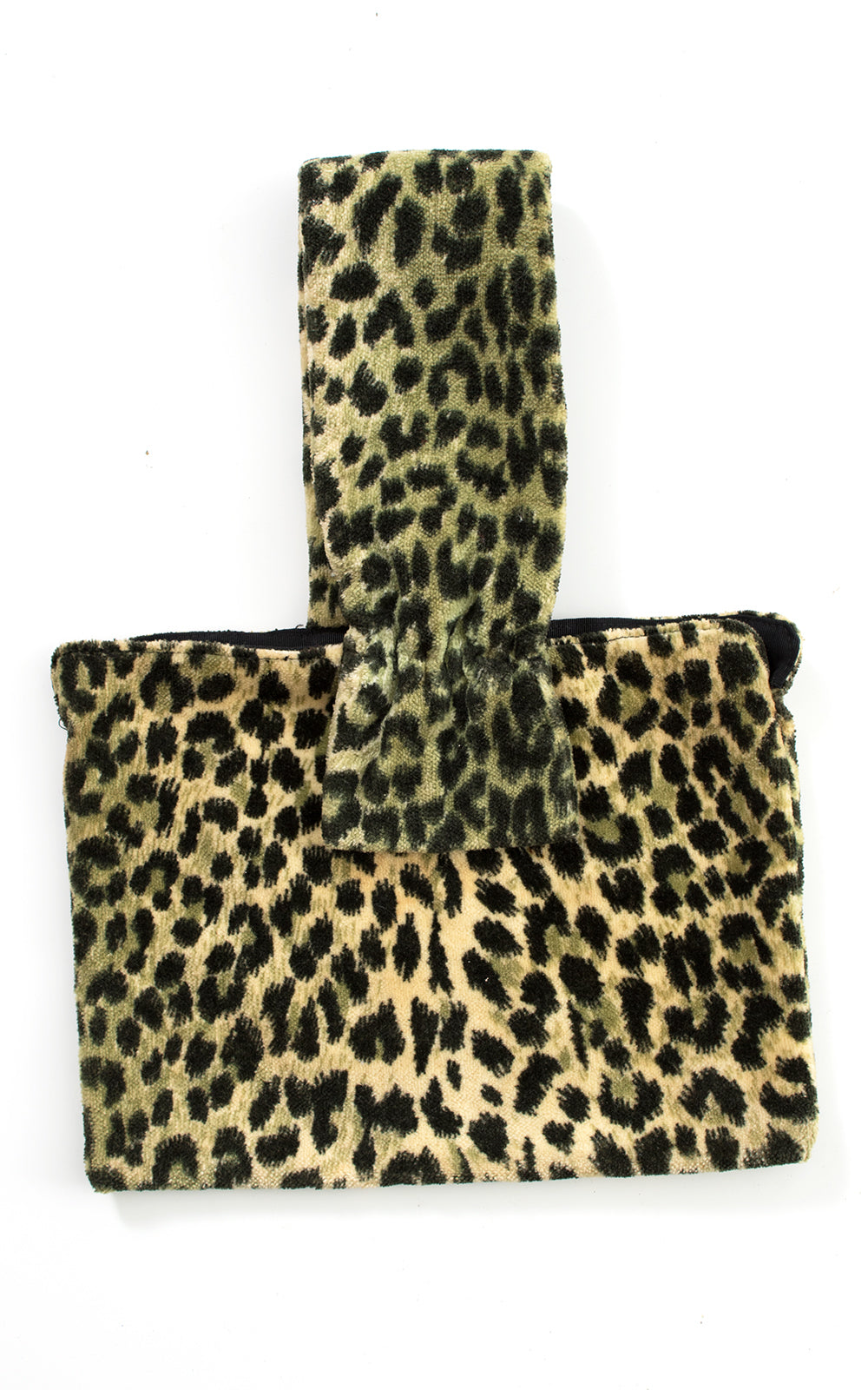 1960s Leopard Print Faux Fur Hat, Scarf & Handbag Set