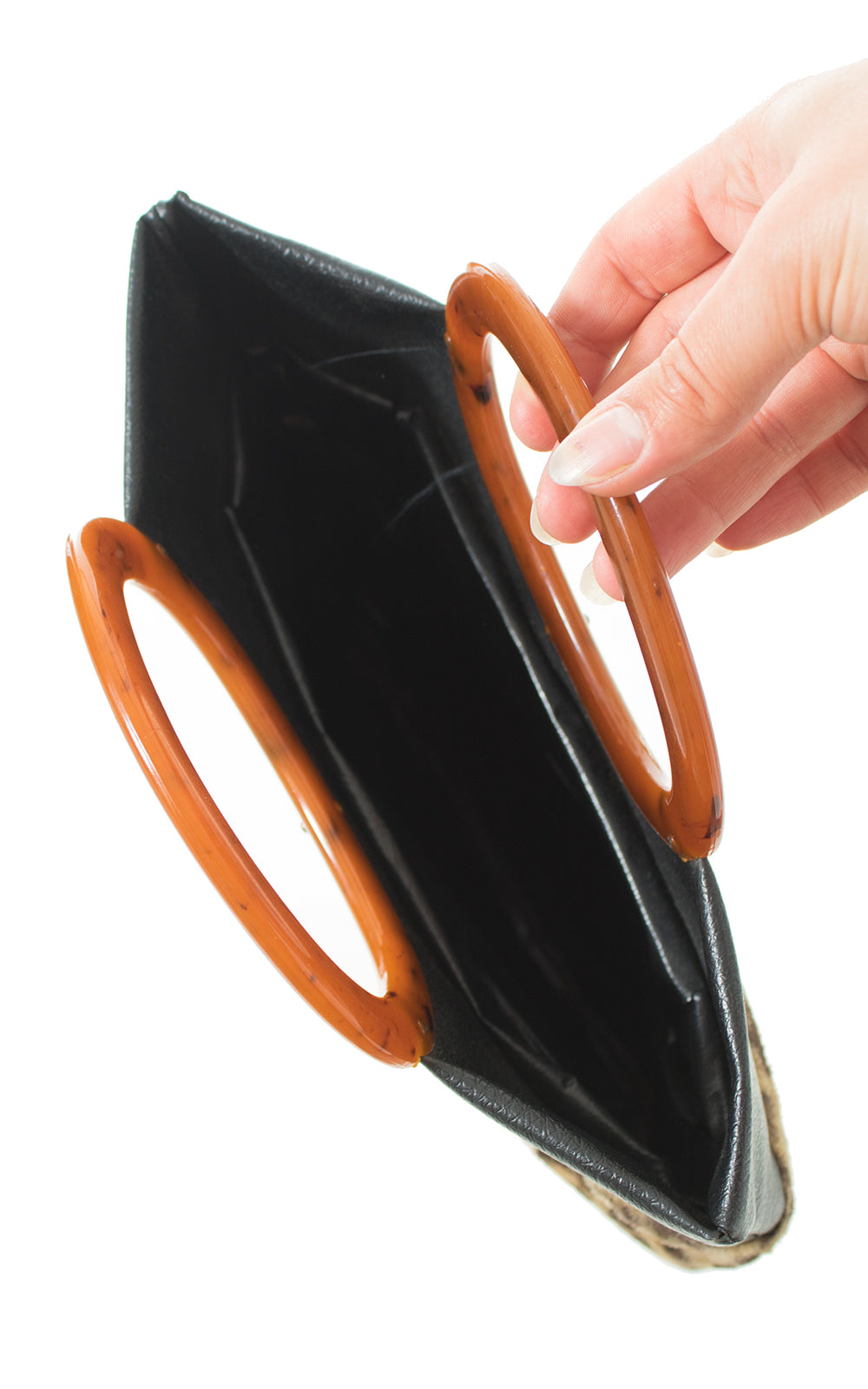 1960s Leopard Print Faux Fur Handbag