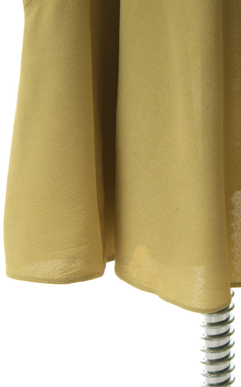 1930s Chartreuse Bias Cut Rayon Crepe Gown | x-small/small