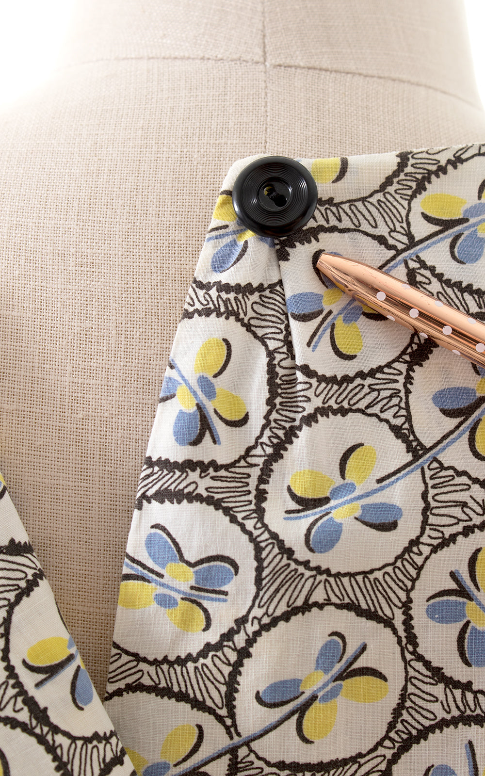 1950s Floral Cotton Wrap Dress