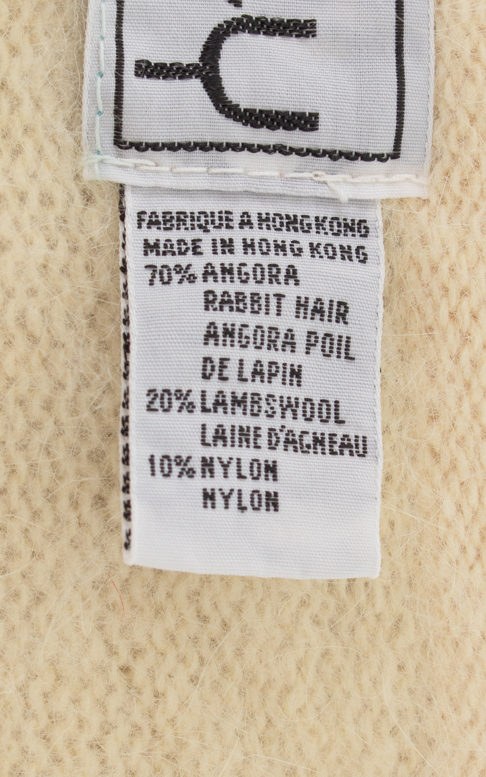 1980s Angora Knit Puff Sleeve Sweater Top