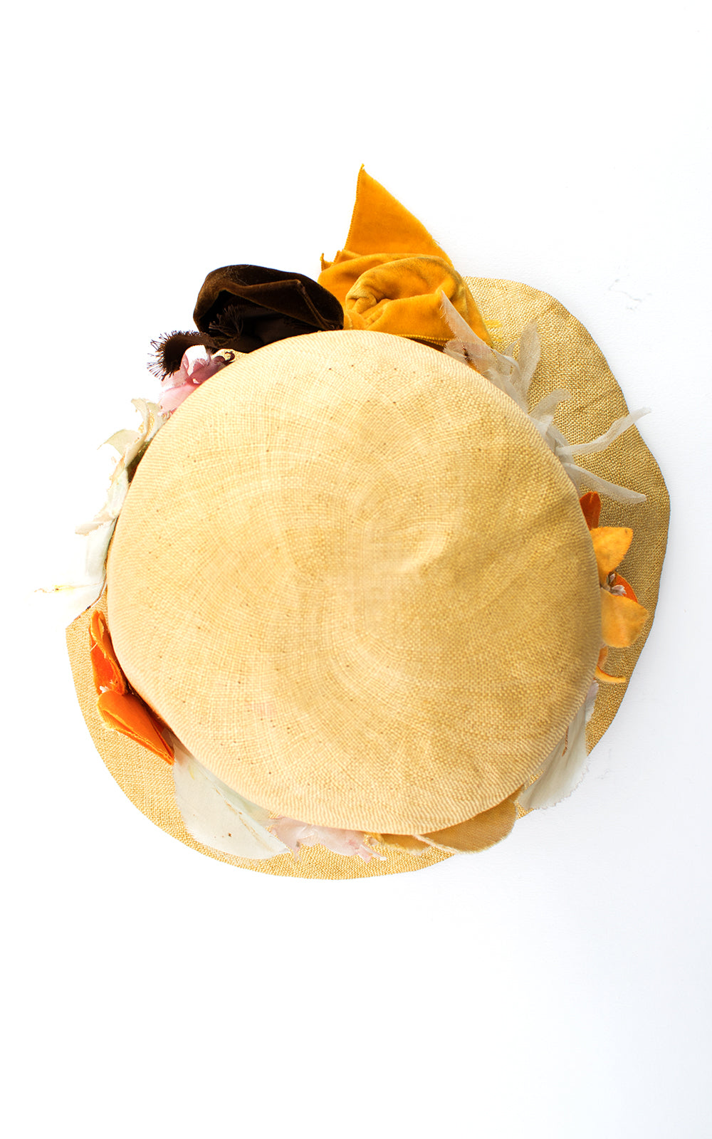 1920s Yellow Floral Cloche