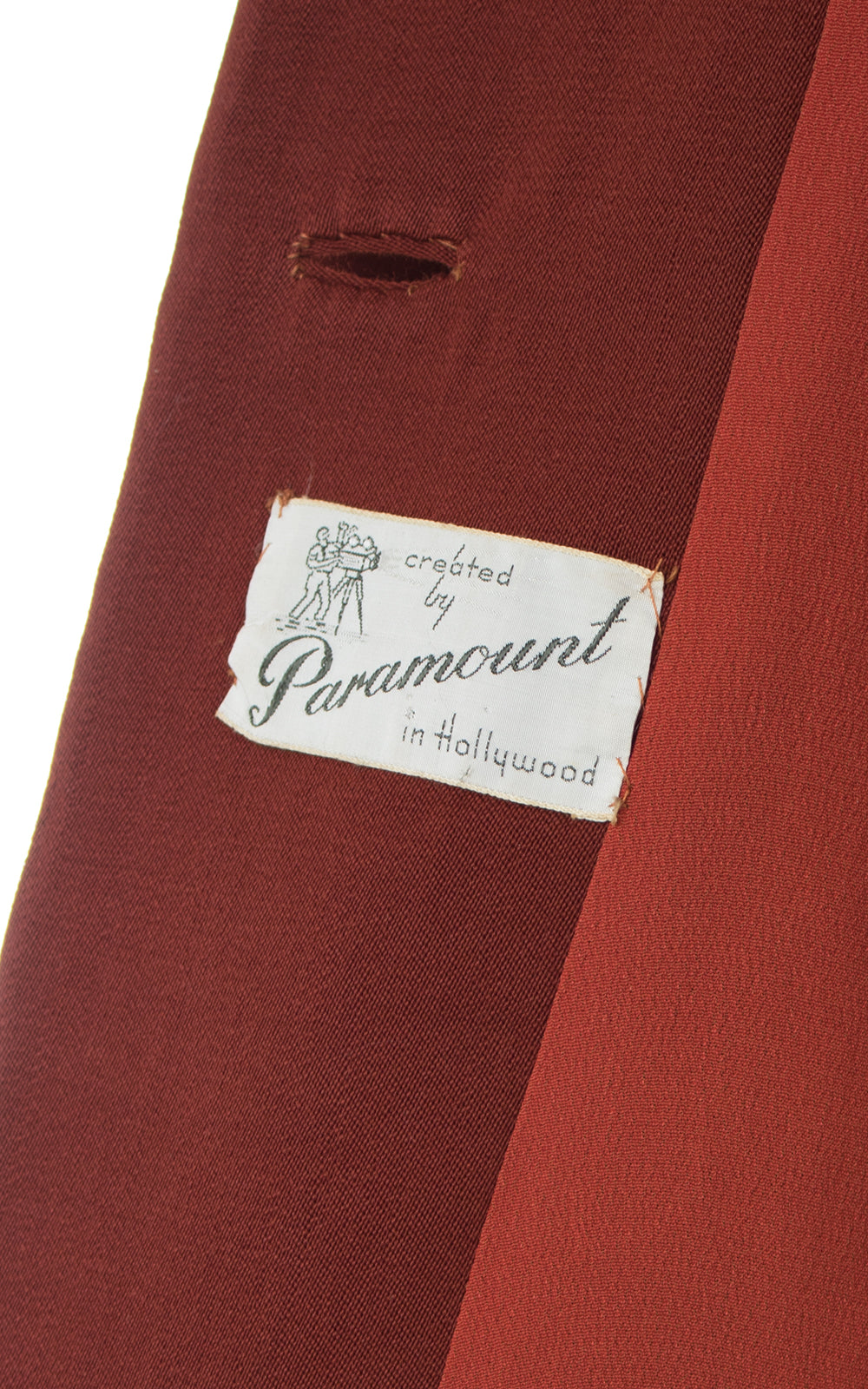 1940s Rust Orange Wool Gabardine Skirt Suit