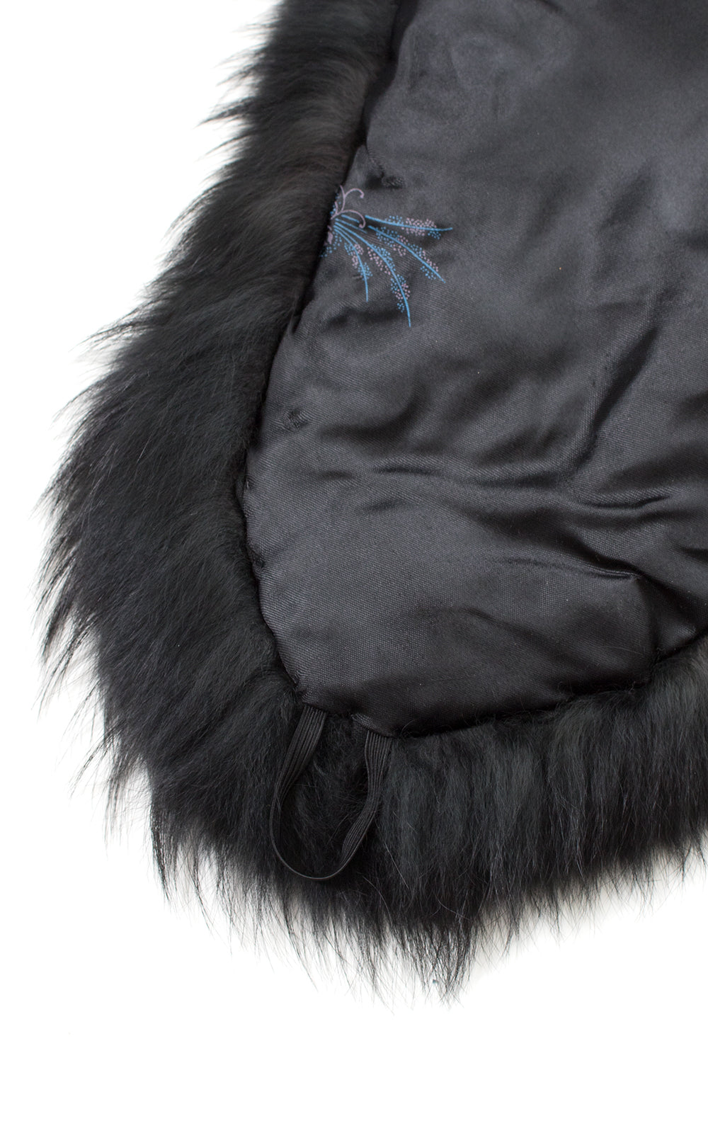 1950s Black Fox Fur Wrap
