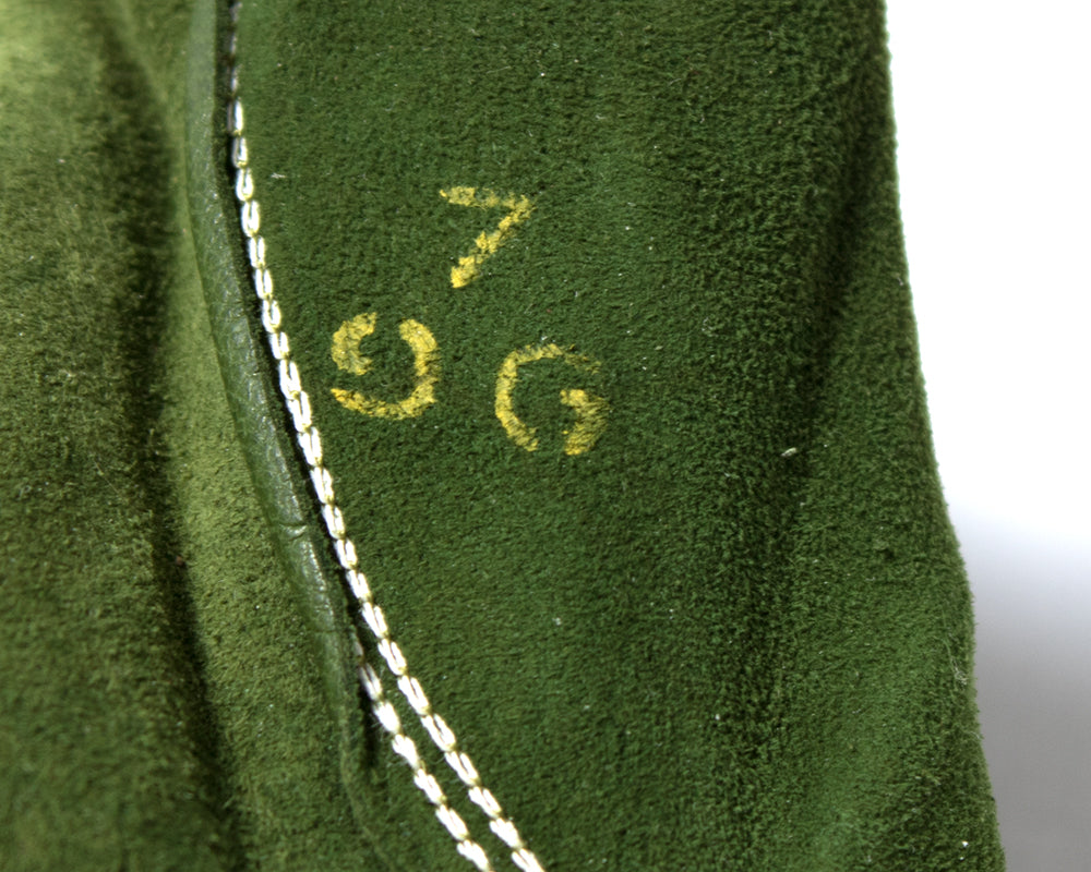 1960s Claire McCardell Green Leather Gloves