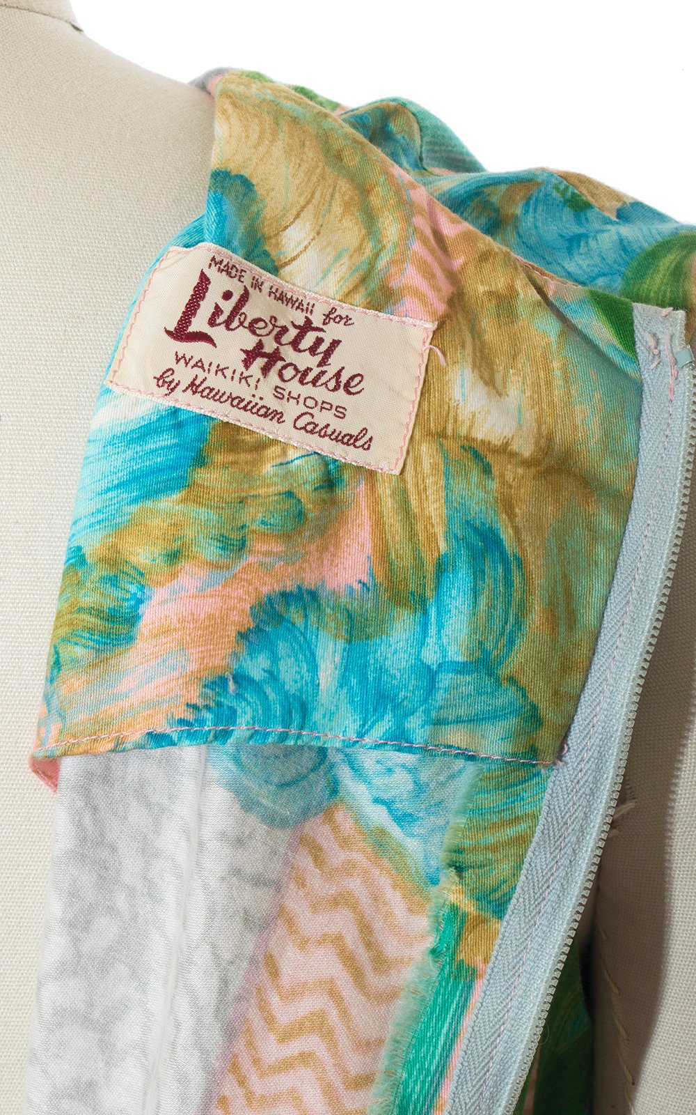 Vintage 1960s Dress | 60s Hawaiian Floral Border Print Cotton Sundress Jewel Tone Empire Waist Maxi Tiki Dress Hostess Gown (medium)