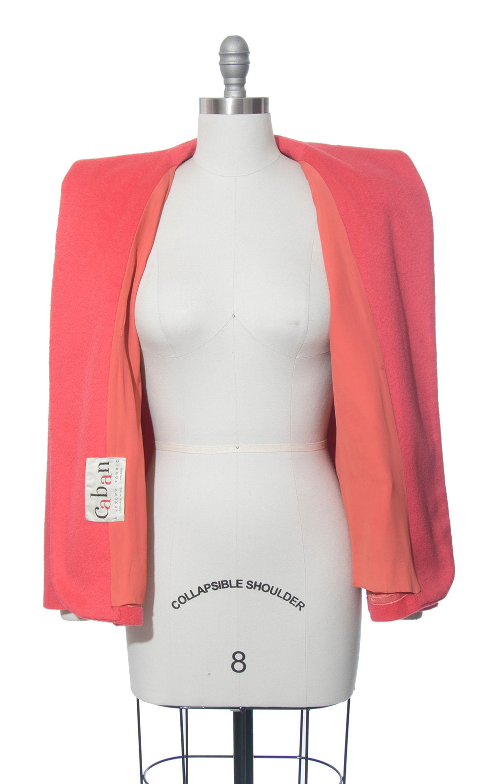 Vintage 1960s Swing Coat | 60s Hot Pink Salmon Wool Short Shawl Collar Jacket (medium)