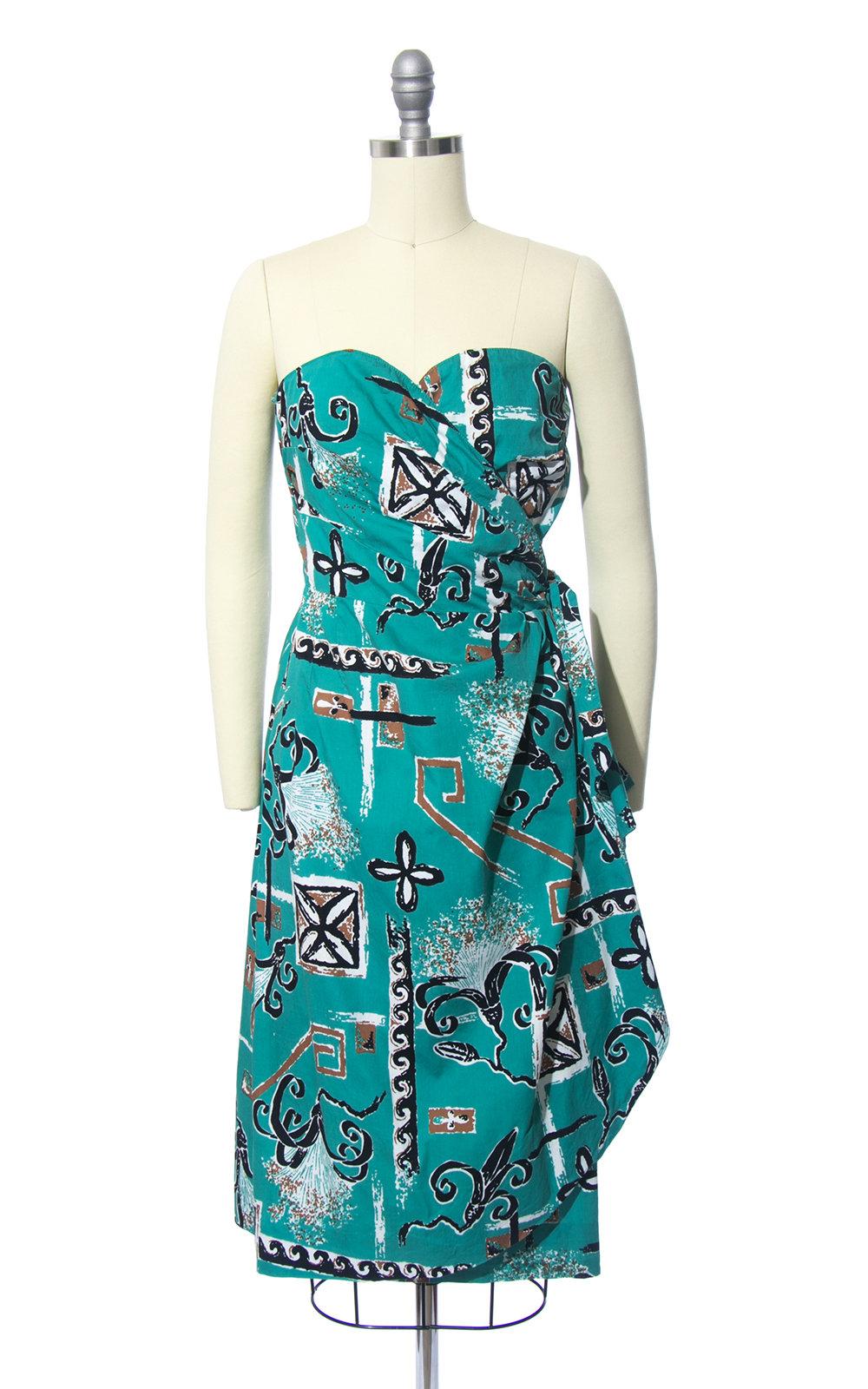 1950s Alfred Shaheen Hawaiian Sarong Dress