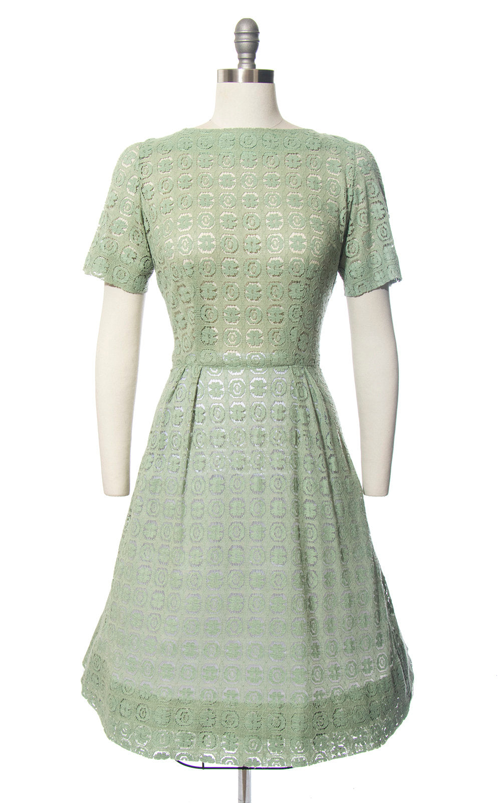 SPRING CLEAROUT 1950s Sage Green Lace Dress | medium Birthday Life Vintage SPRING CLEAROUT 1950s Sage Green Lace Dress | medium Birthday Life Vintage
