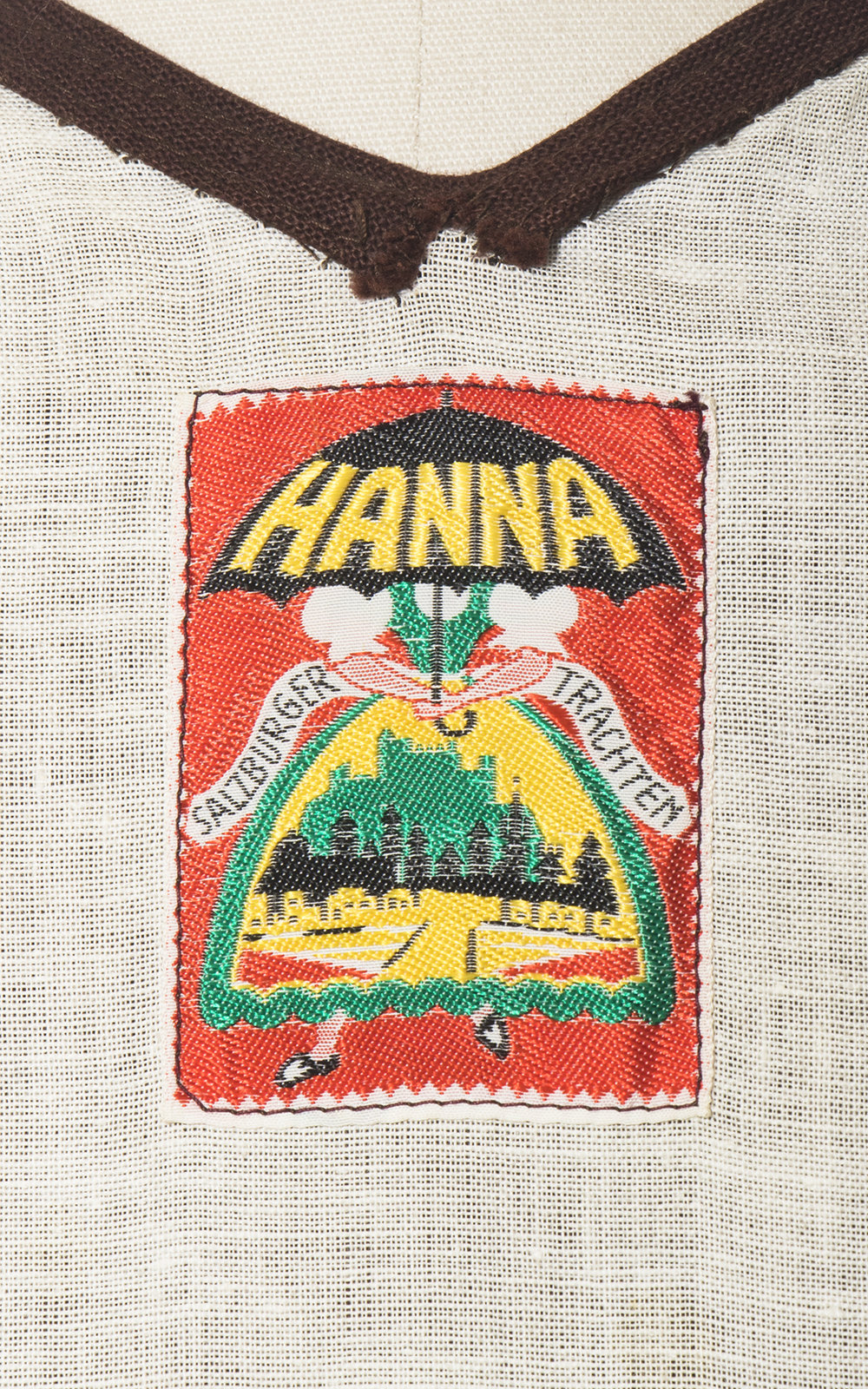 Vintage 1970s Dirndl Dress | 70s Floral Striped Cotton Sundress Brown Traditional Austrian Oktoberfest Dirndl (medium)