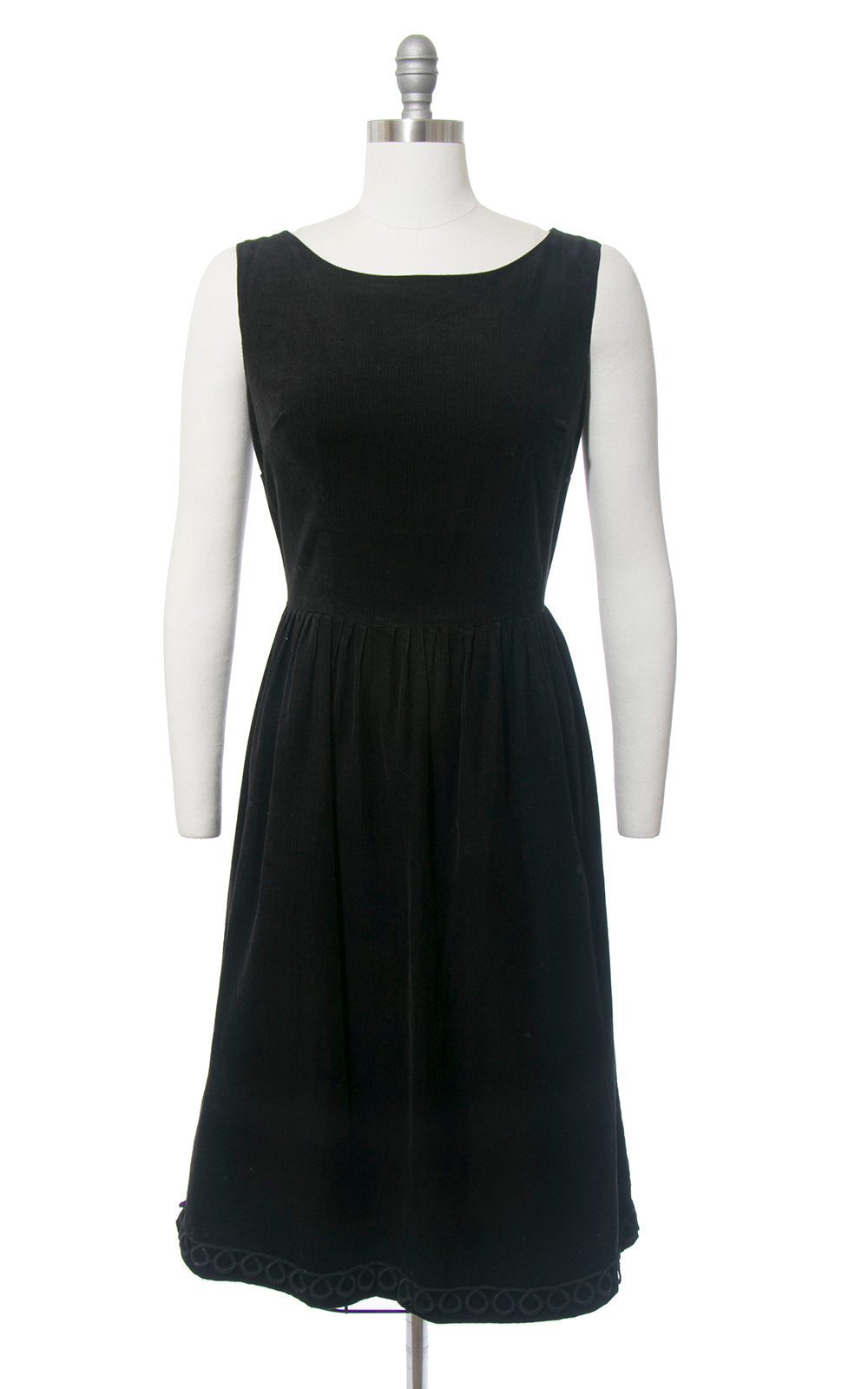 SPRING CLEAROUT 1950s Black Corduroy Cording Day Dress | medium Birthday Life Vintage SPRING CLEAROUT 1950s Black Corduroy Cording Day Dress | medium Birthday Life Vintage
