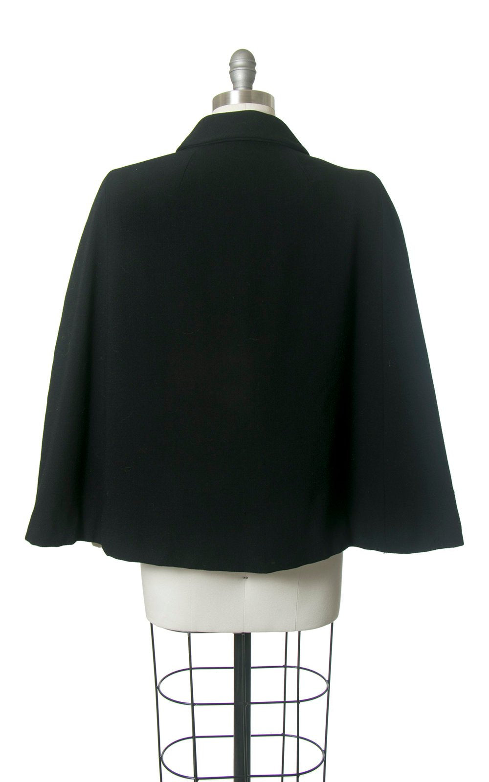 Vintage 1950s 1960s Cape | 50s 60s REVERSIBLE Leopard Print Faux Fur and Black Wool Short Capelet (small/medium)