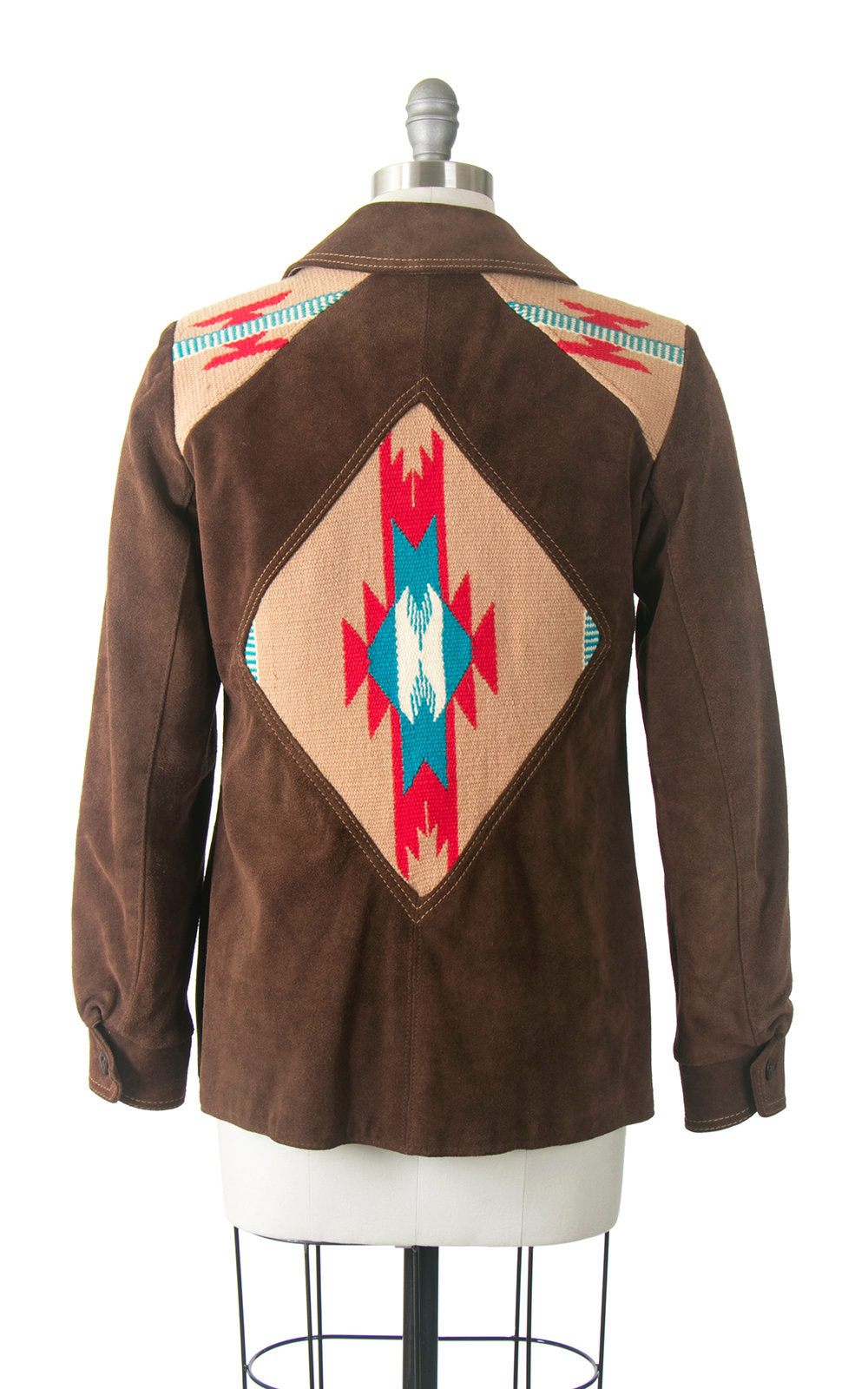 1970s Ms. Pioneer Chimayo Blanket and Suede Jacket | medium