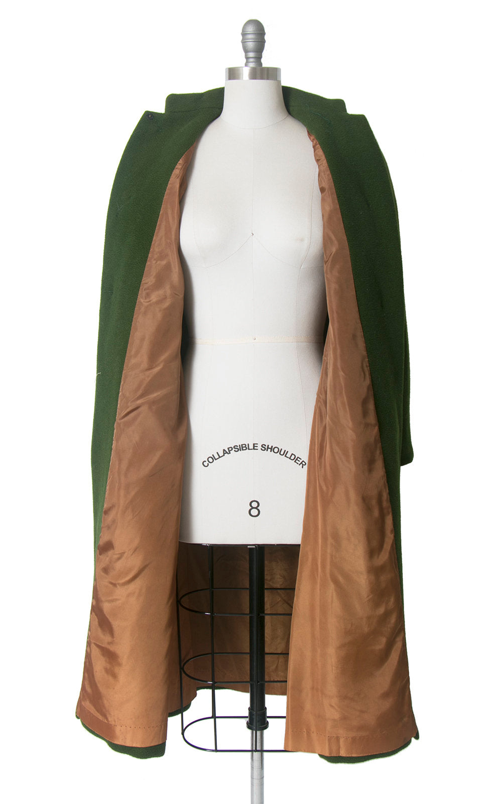 Vintage 1940s Coat | 40s Green Wool Toggle Closures Warm Winter Swing Coat (medium)