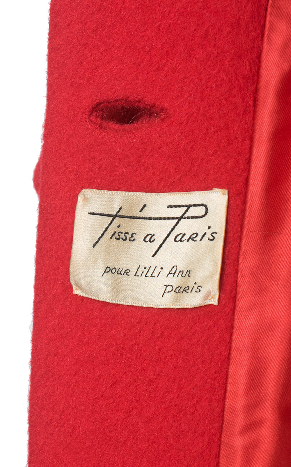 Vintage 1960s Coat | 60s LILLI ANN Red Mohair Fox Fur Collar Swing Coat (large/x-large)