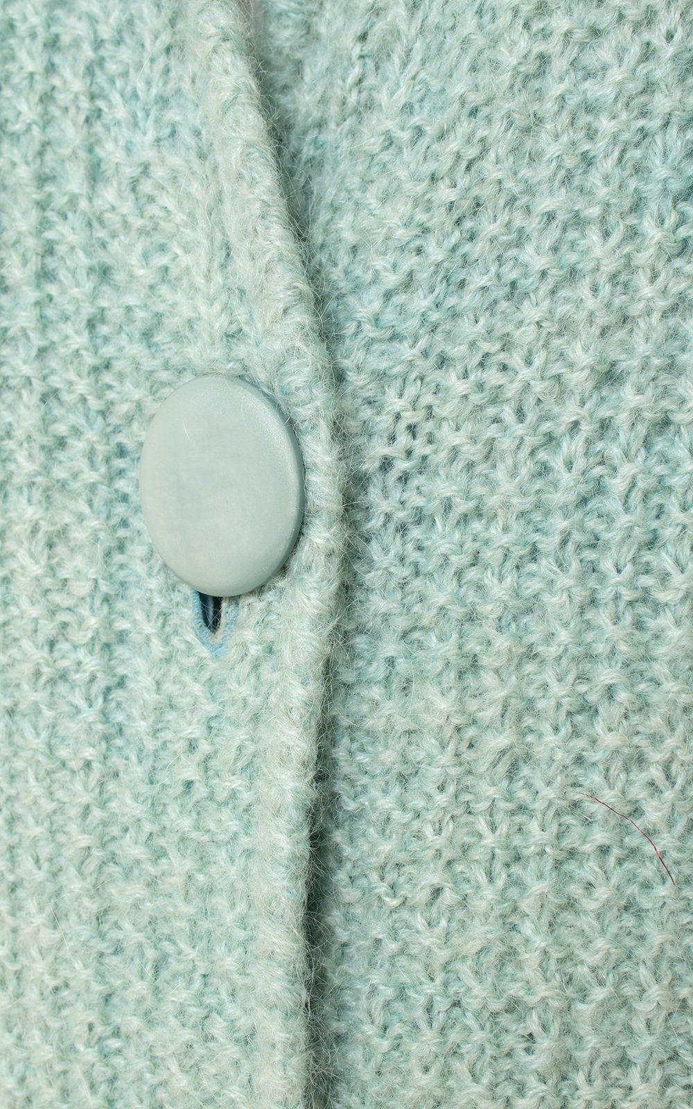 1960s Mint Blue Knit Sweater Coat