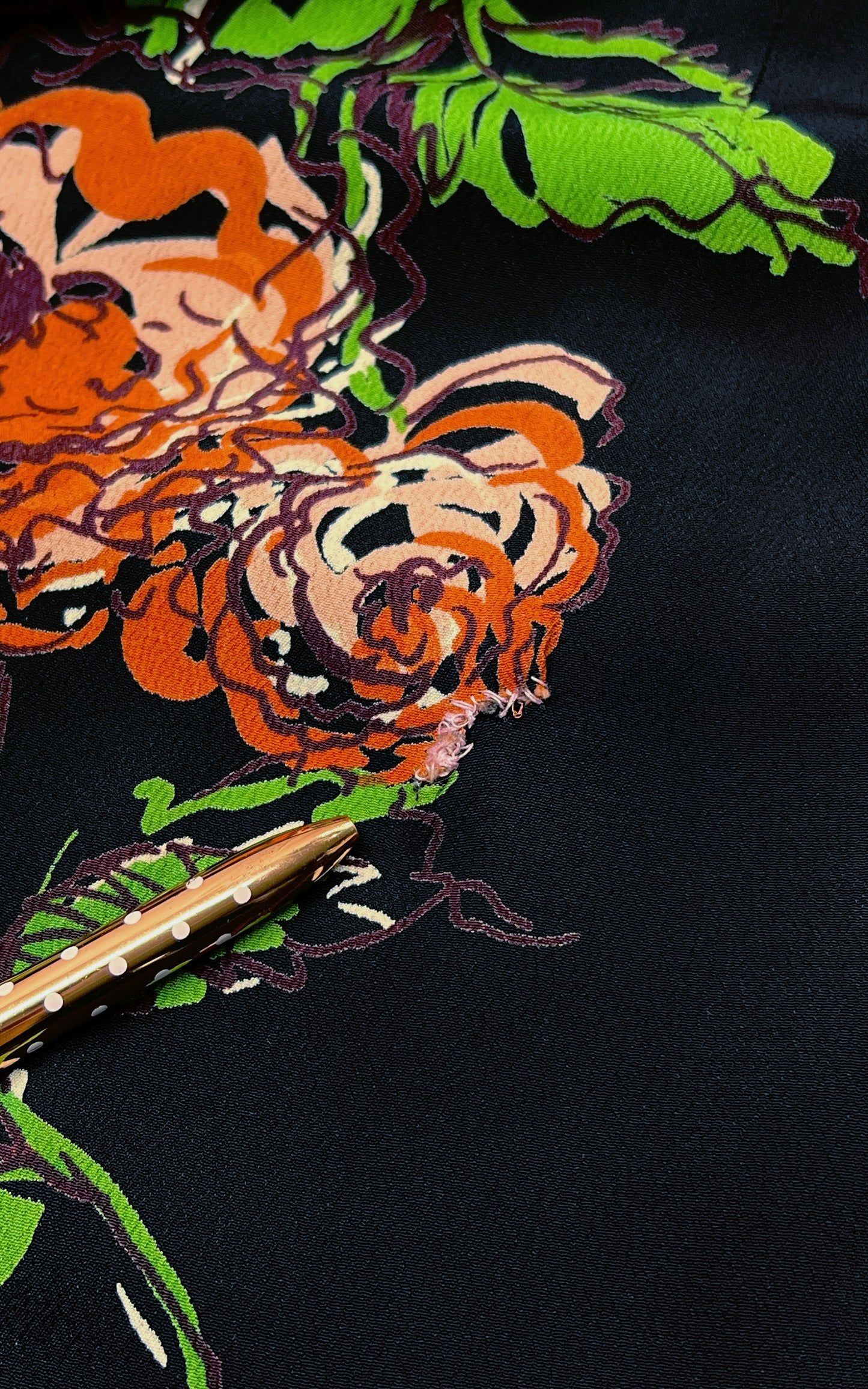 1940s DOROTHY O'HARA Floral Rayon Crepe Draped Dress | x-small