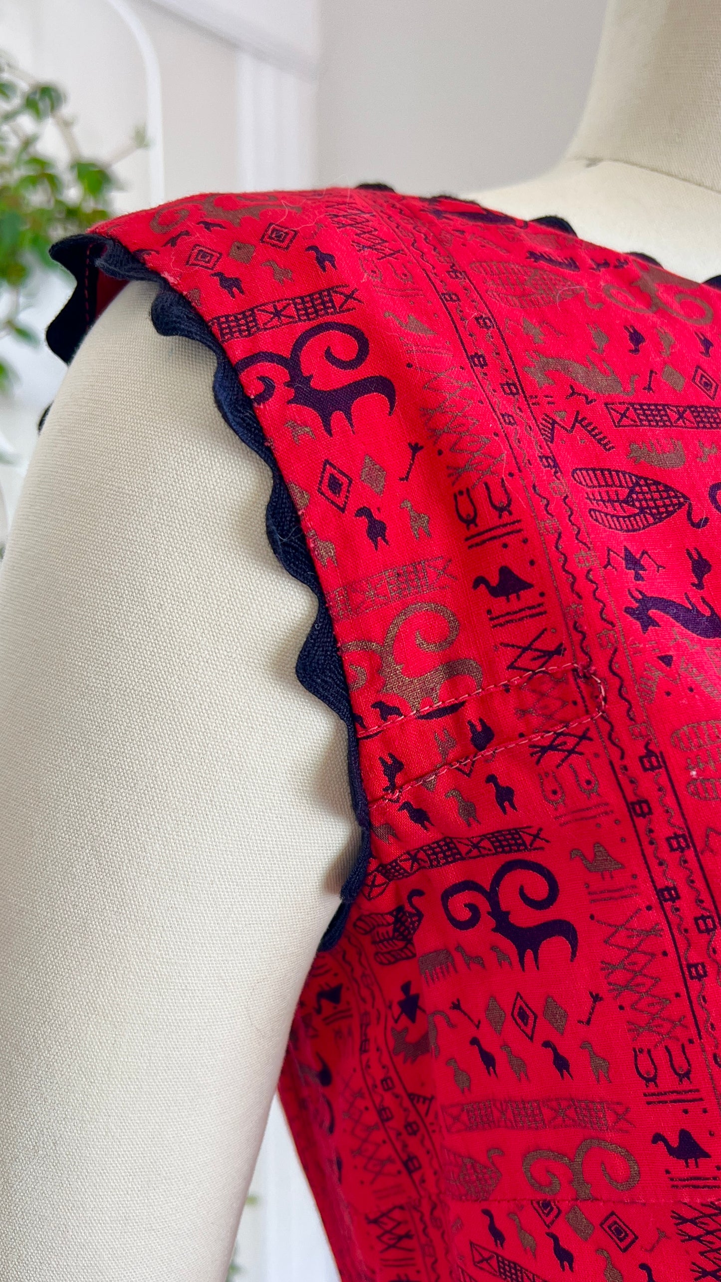 1950s Egyptian Hieroglyphics Sundress | x-small