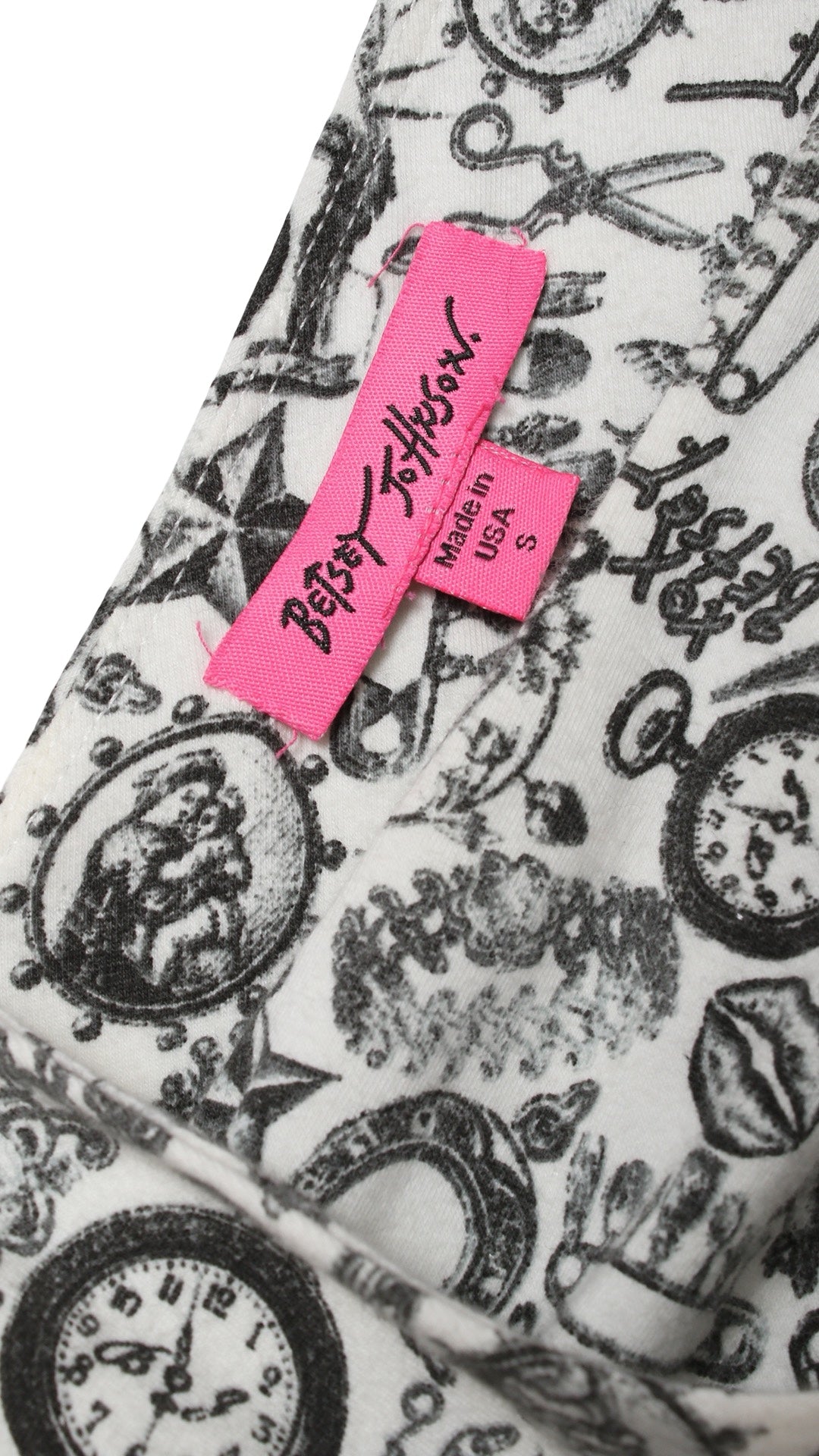 NEW | 2000s Y2K BETSEY JOHNSON "Tattoo You" Peplum Dress | x-small/small