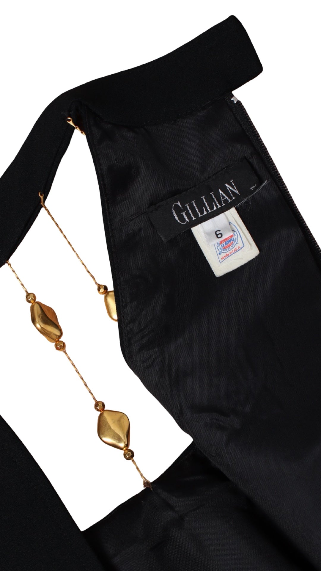 1990s Beaded Cage Neckline Dress | small/medium