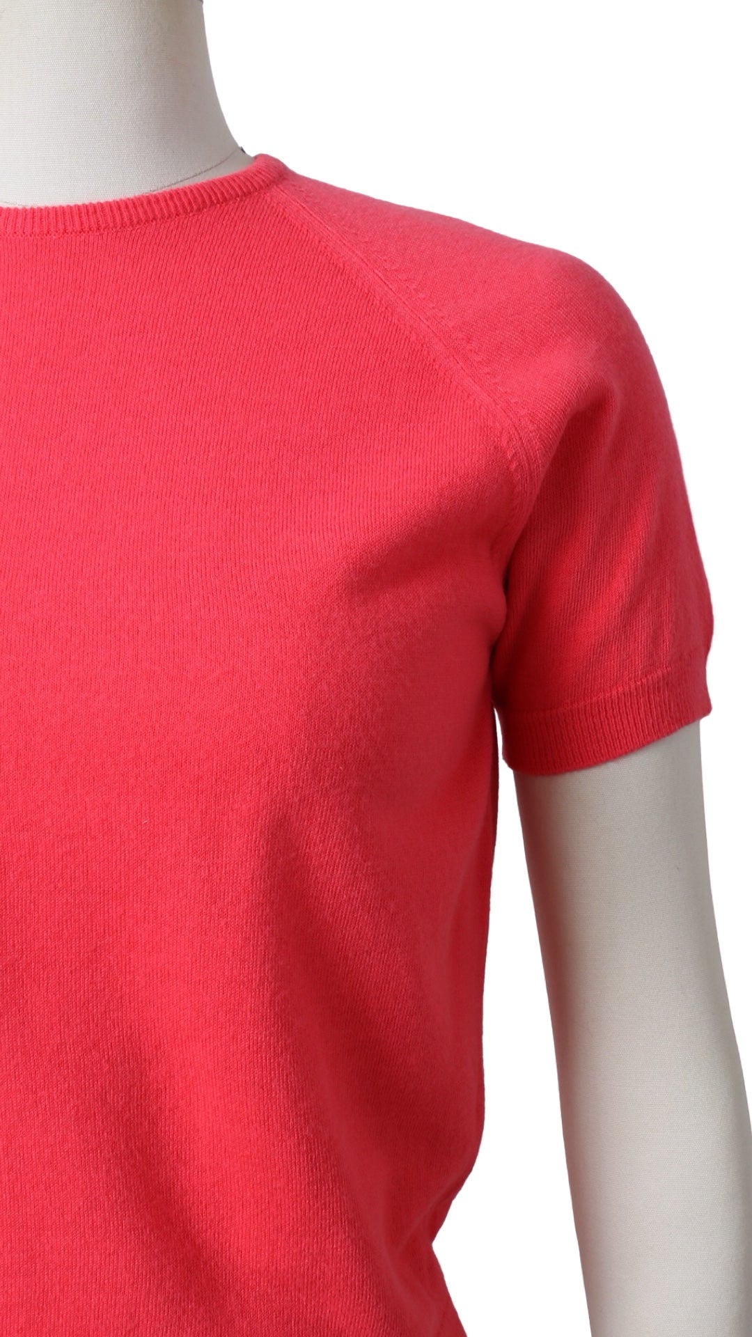 1970s Hot Coral Pink Sweater Top | small/medium