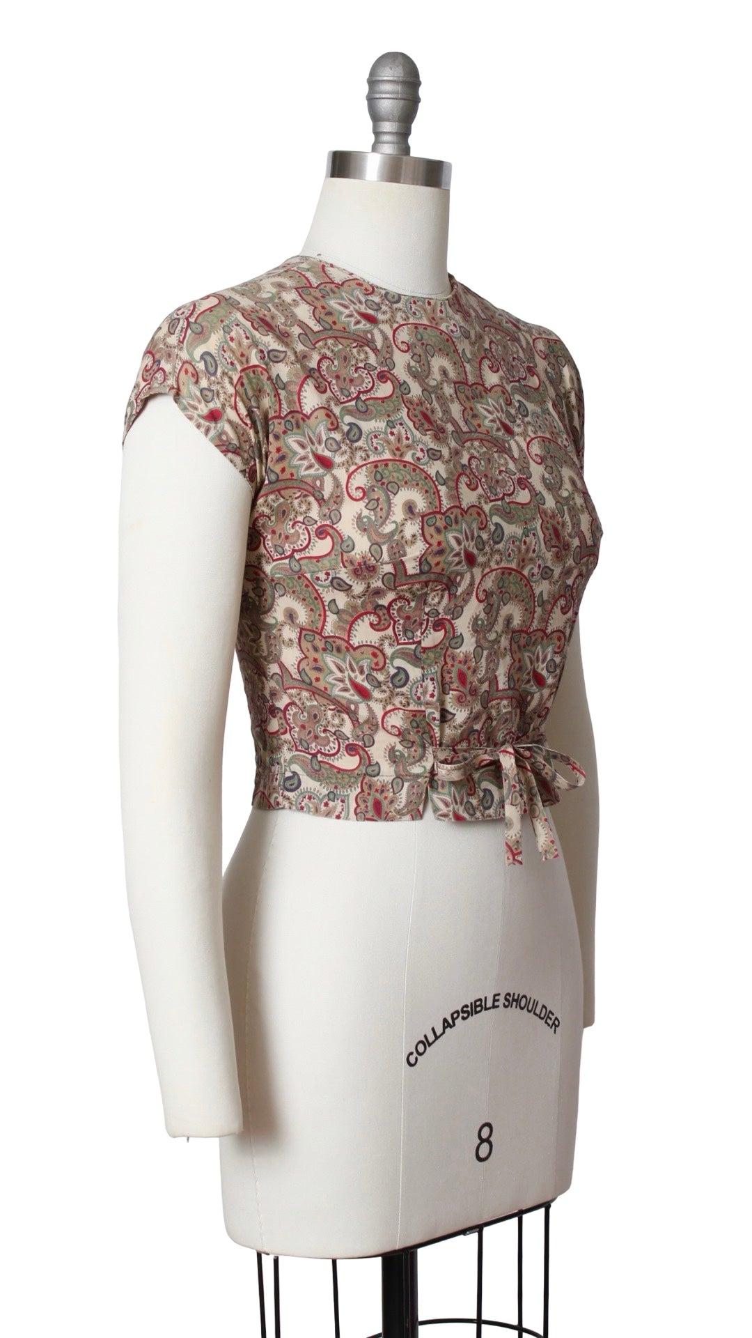 1960s Paisley Crop Top | small/medium