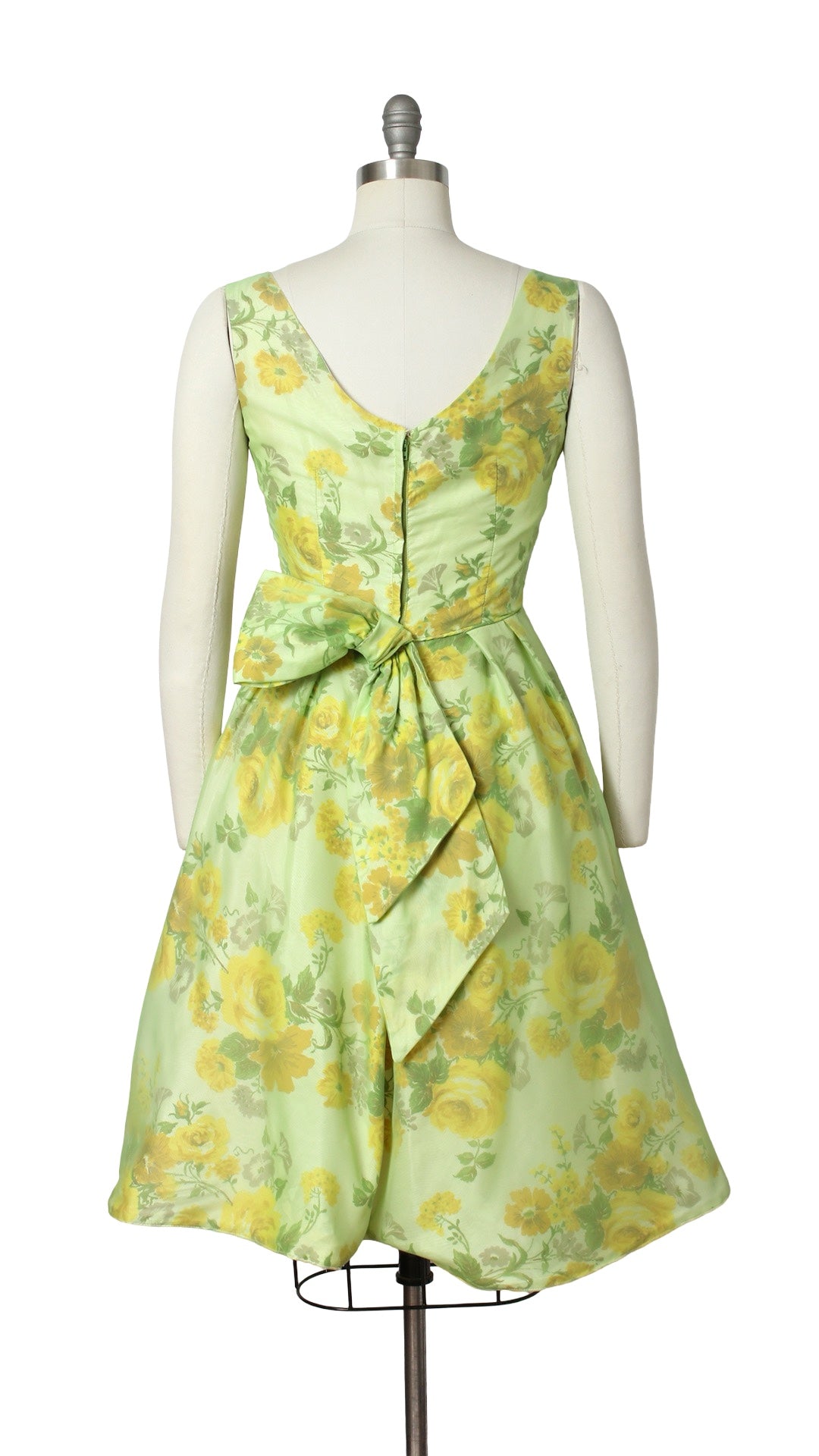 1950s Rose Chiffon Overlay Party Dress | small