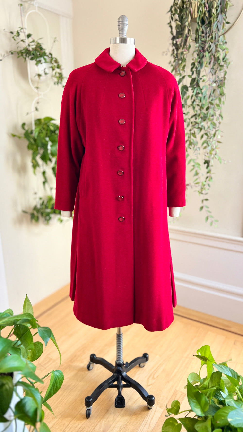 1950s Red Wool Coat | large/x-large