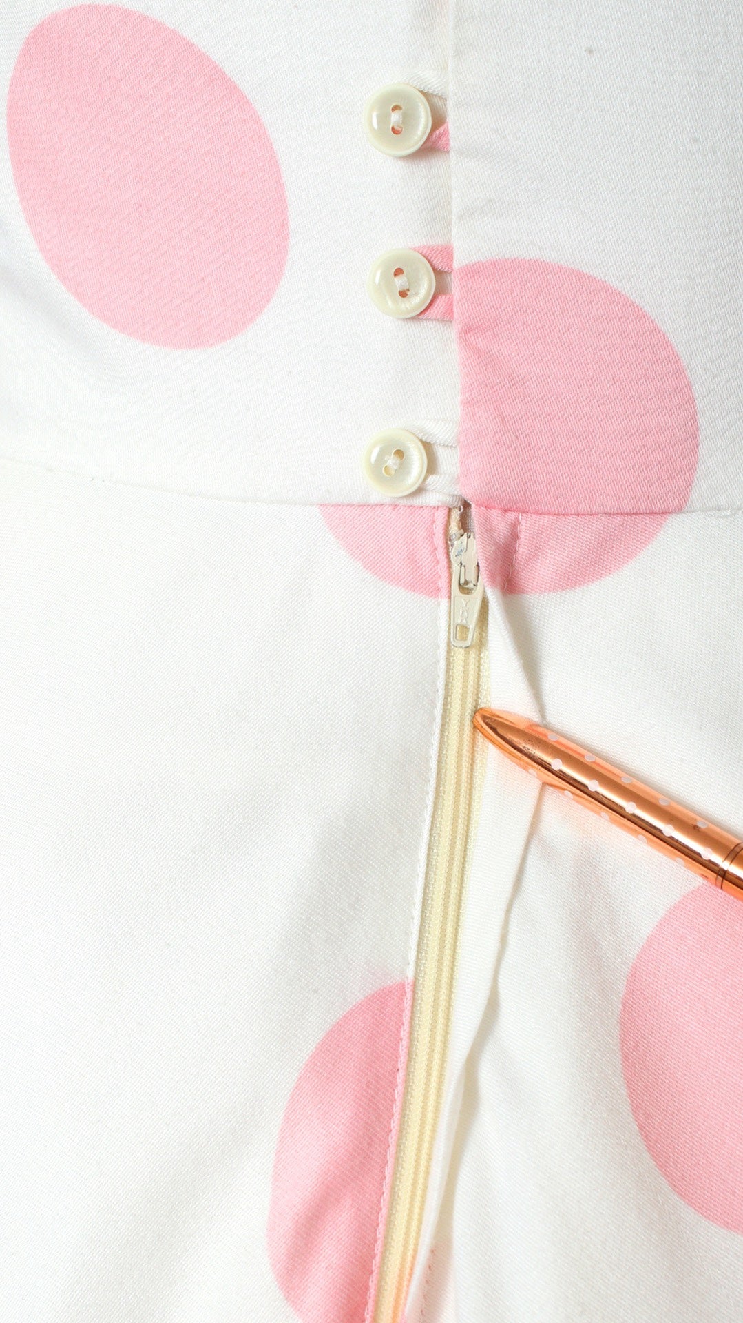 1980s LANZ Pink Polka Dot Sundress | small