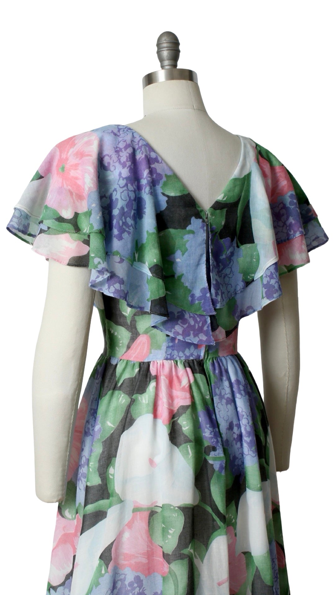 NEW | 1970s Calla Lily Floral Dress | small