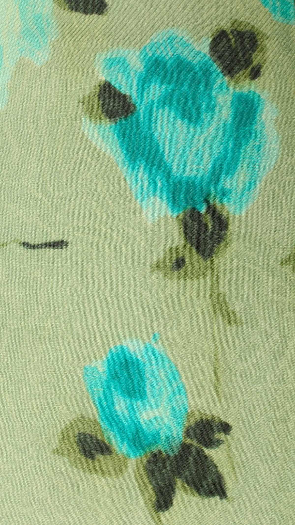 NEW | 1950s Green Rose Print Dress | small
