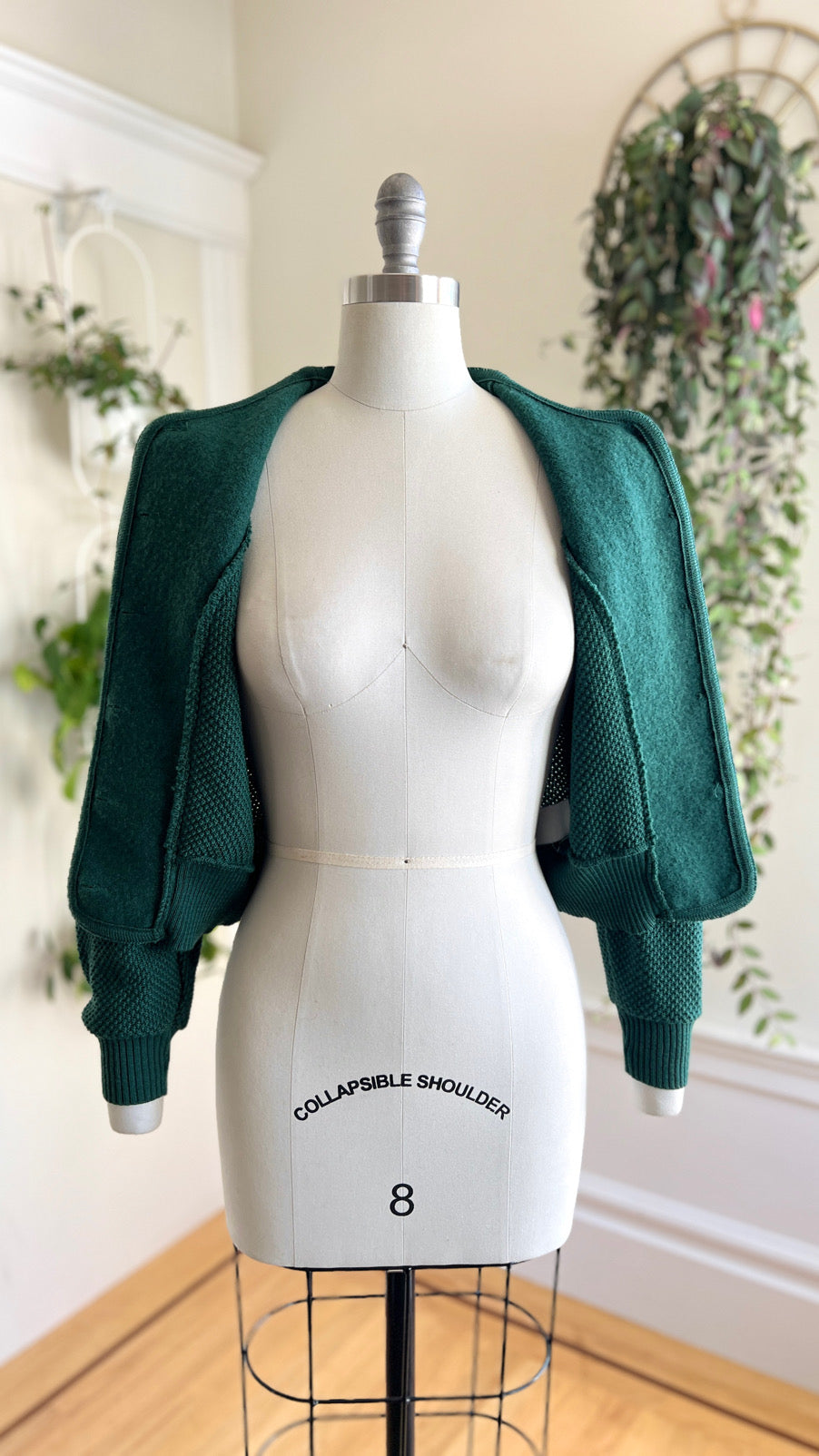 Vintage 1980s Austrian Green Wool Cardigan | small/medium