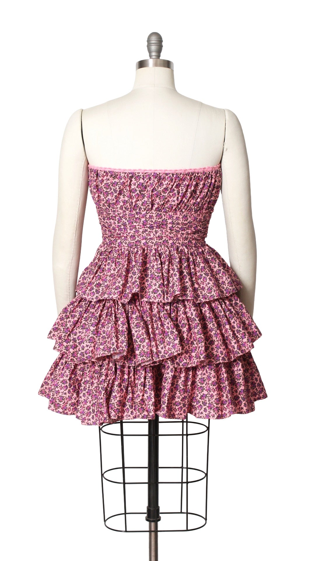 NEW | 2000s Y2K BETSEY JOHNSON Tiered Ditsy Floral Dress | small/medium