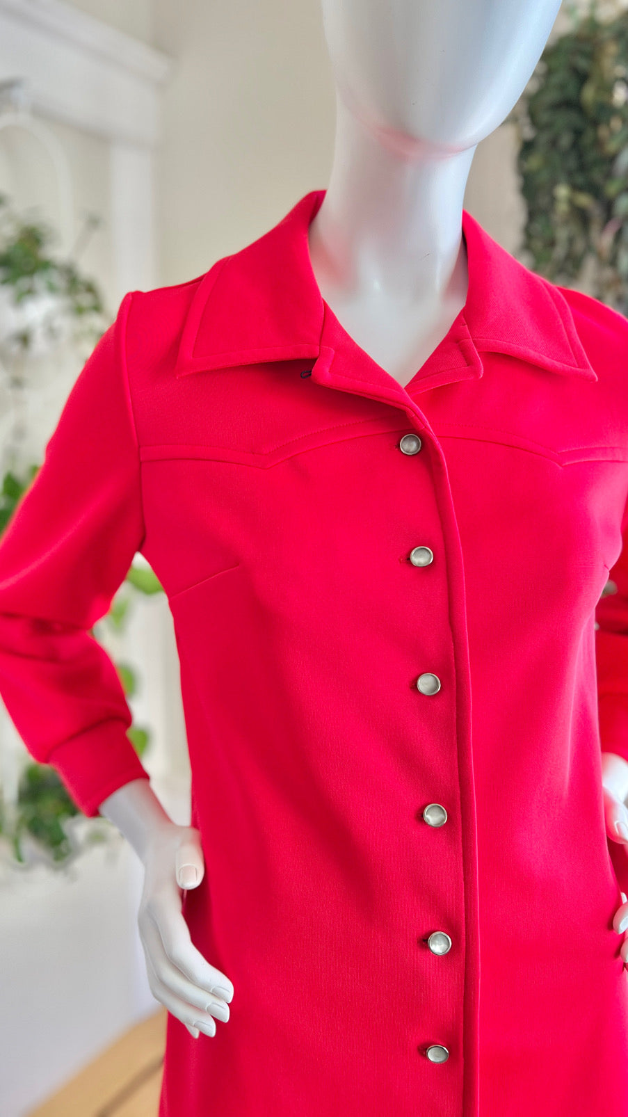 1970s Hot Pink Pant Suit | medium/large