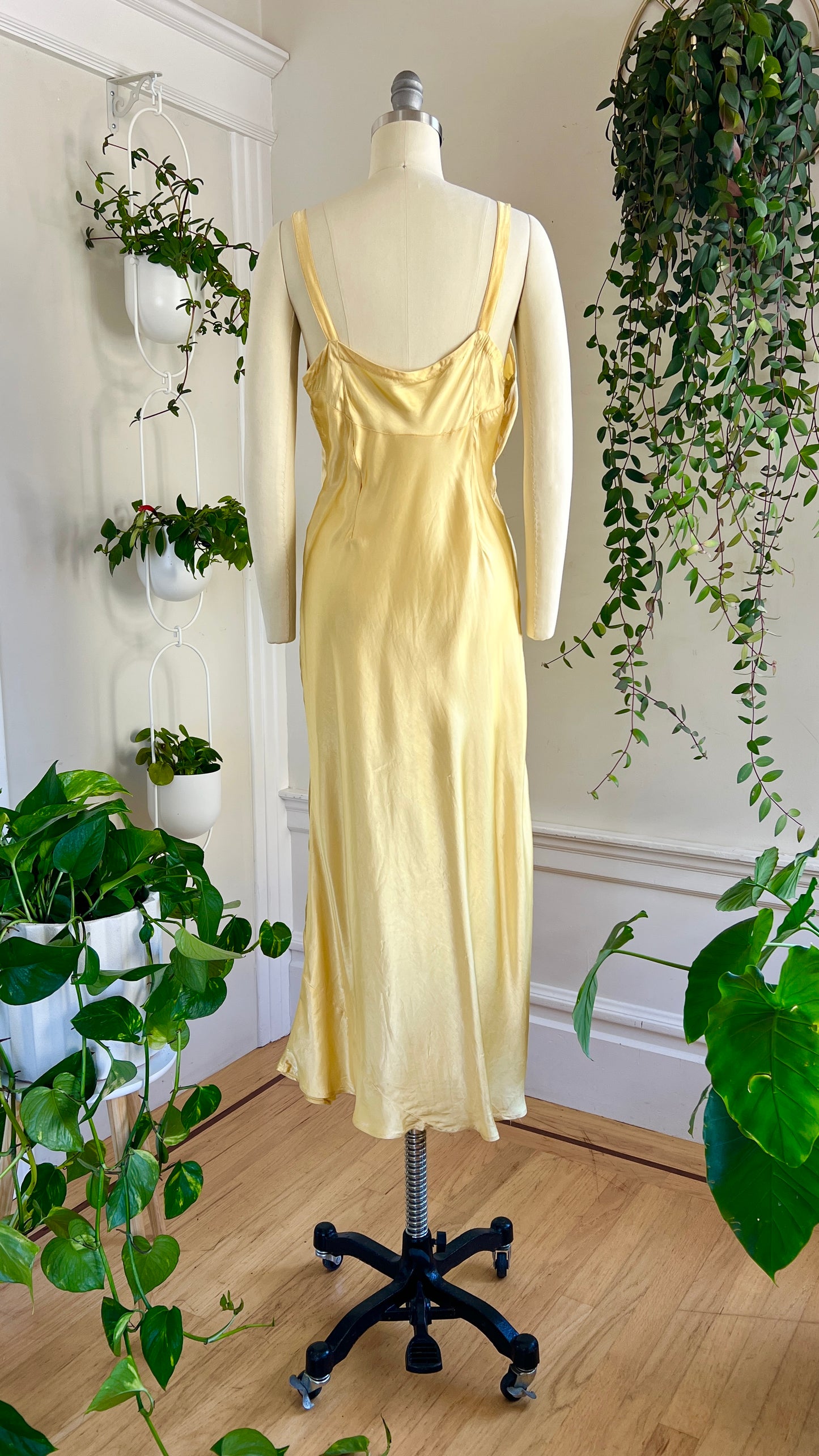 1930s NRA LABEL Organza Wedding Dress with Slip | x-small/small