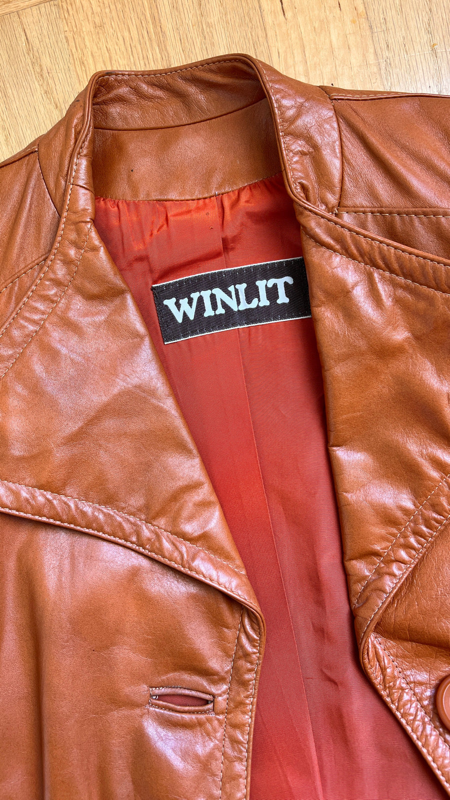 1970s Caramel Leather Trench Coat | x-small/small