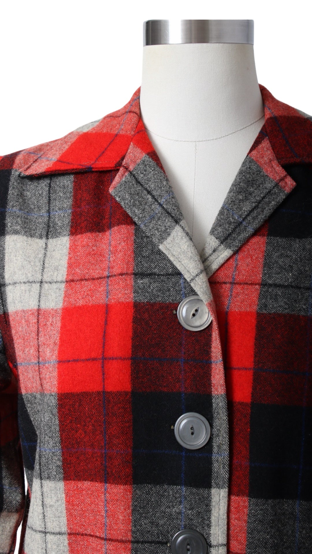 1940s 1950s Pendleton-49er-Style Plaid Wool Jacket | medium/large