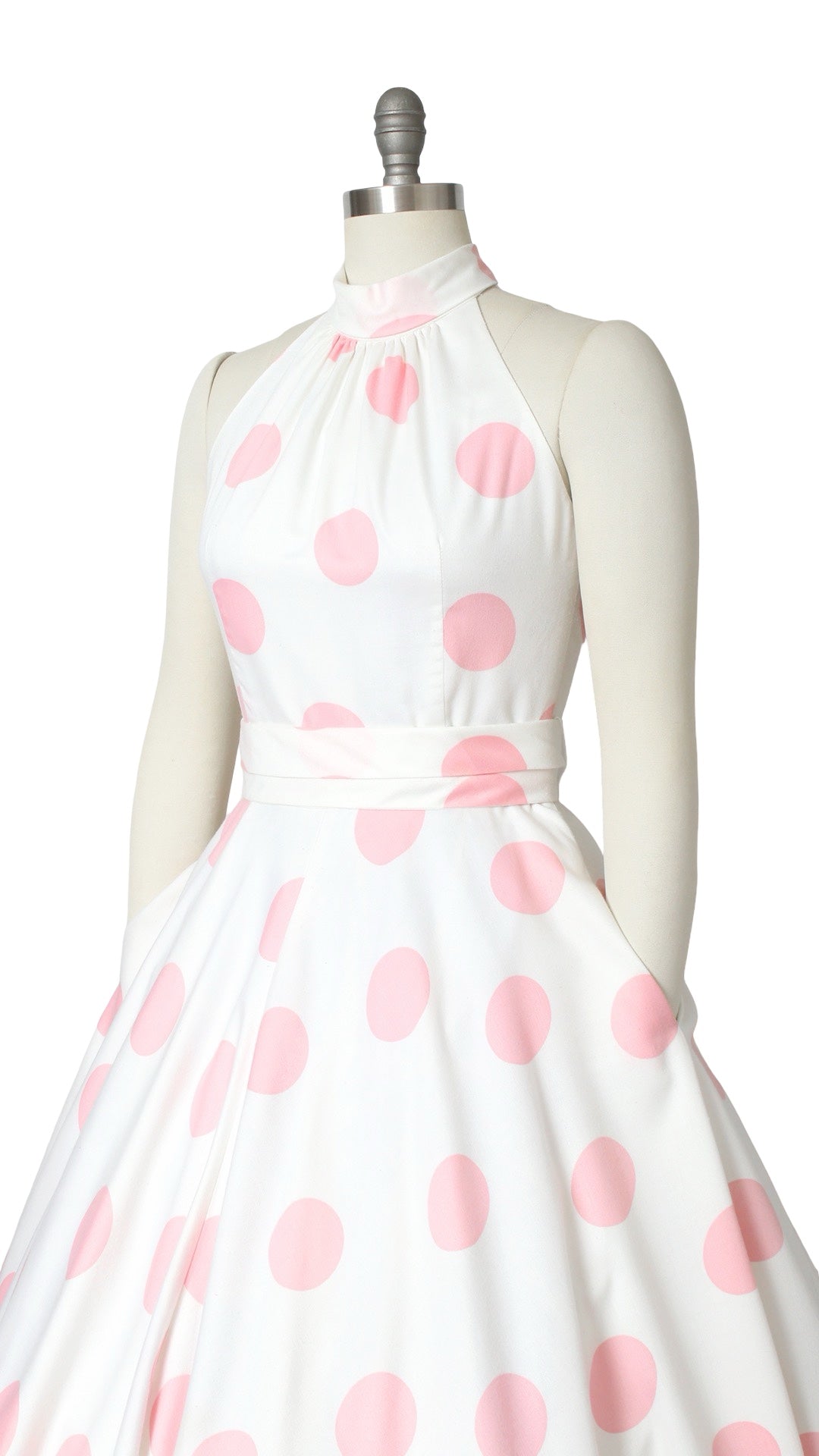 1980s LANZ Pink Polka Dot Sundress | small
