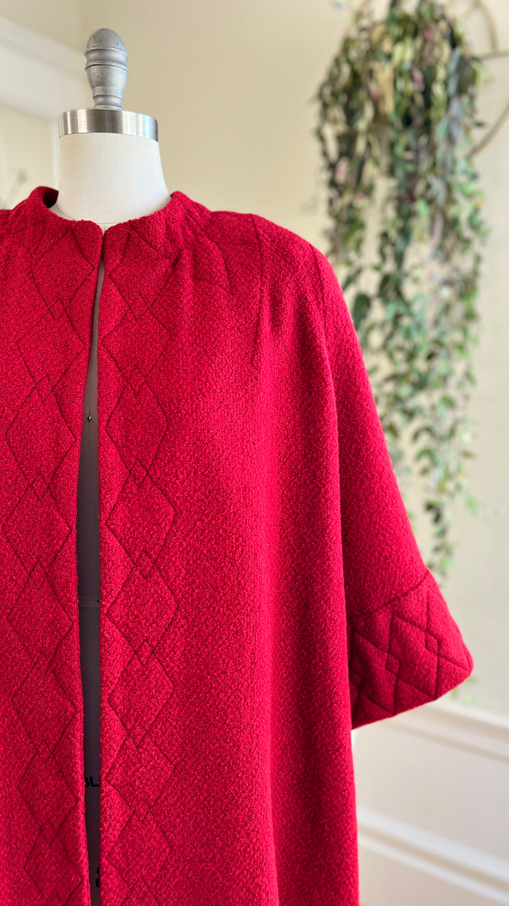 1940s Red Wool Swing Coat | large/x-large