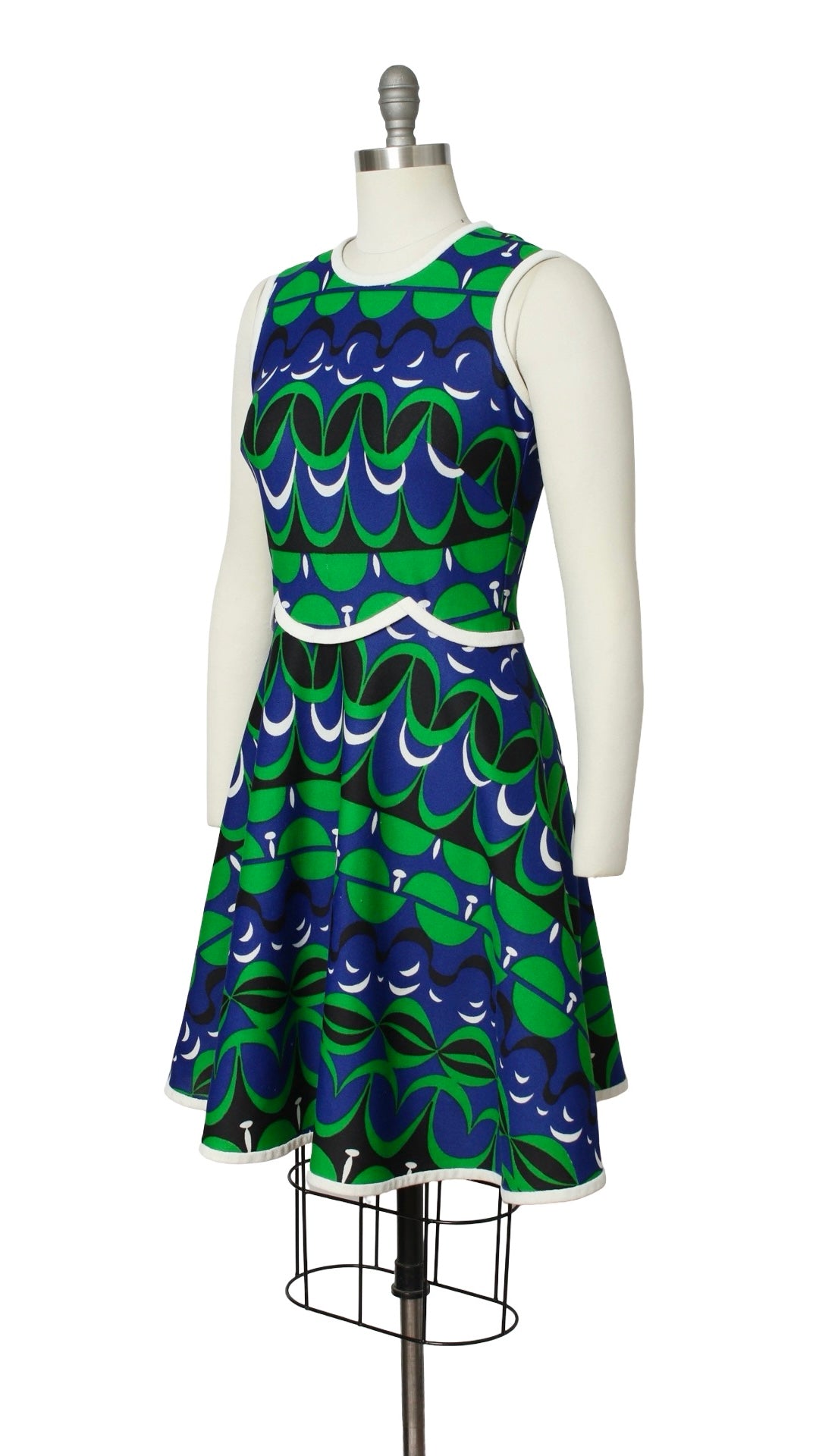 NEW | 1970s Op Art Skater Dress | medium