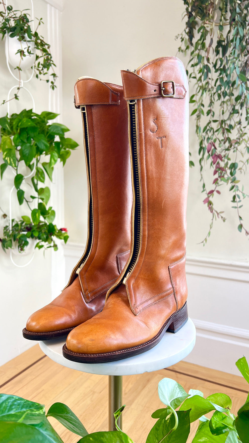 1970s Brown Leather Campus Boots | size US 7