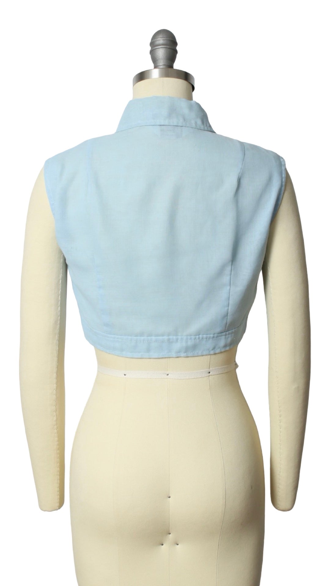 NEW | 1970s Light Blue Crop Top | x-small/small