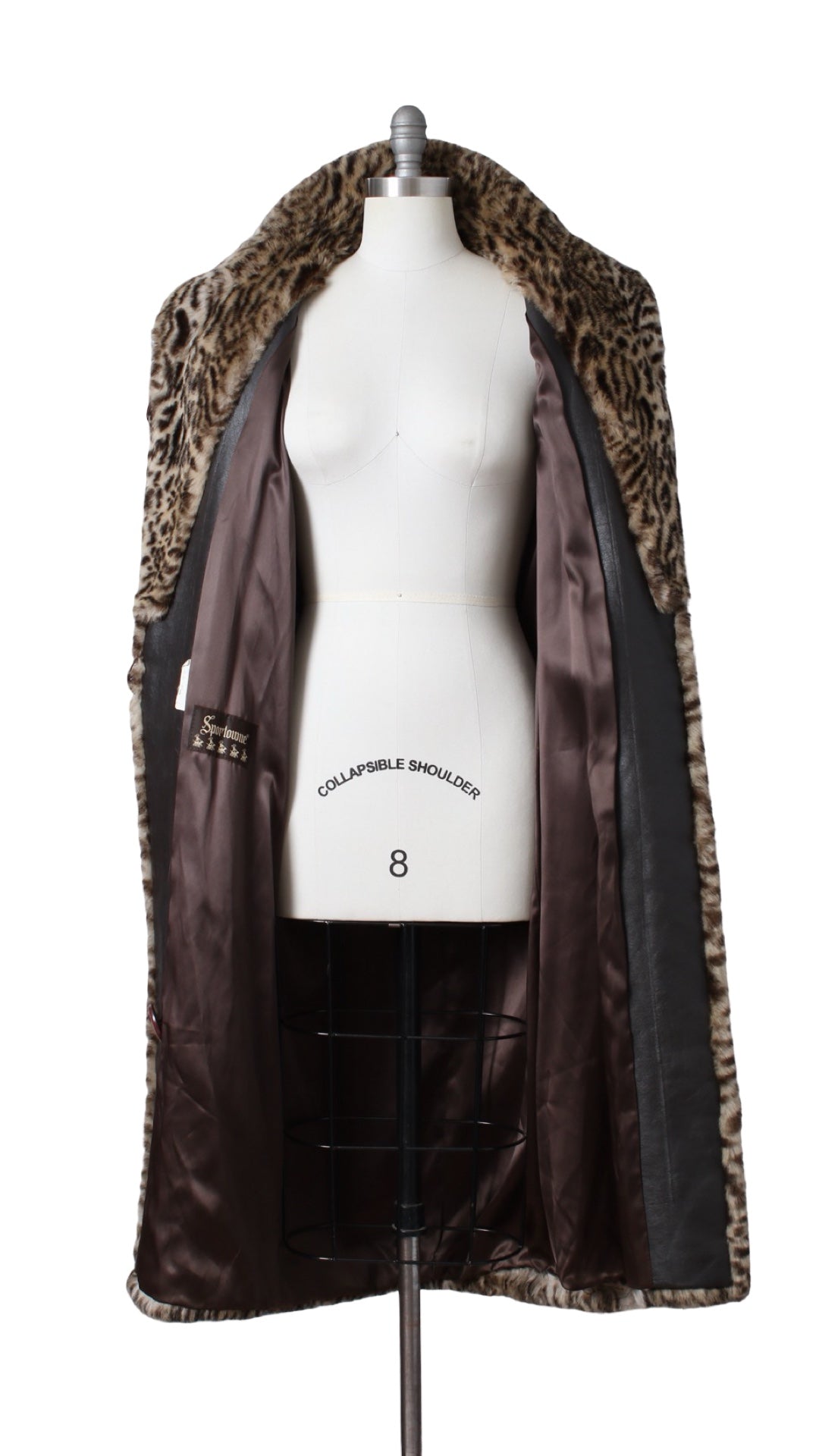 1970s 1980s Plush Animal Print Faux Fur Coat | medium